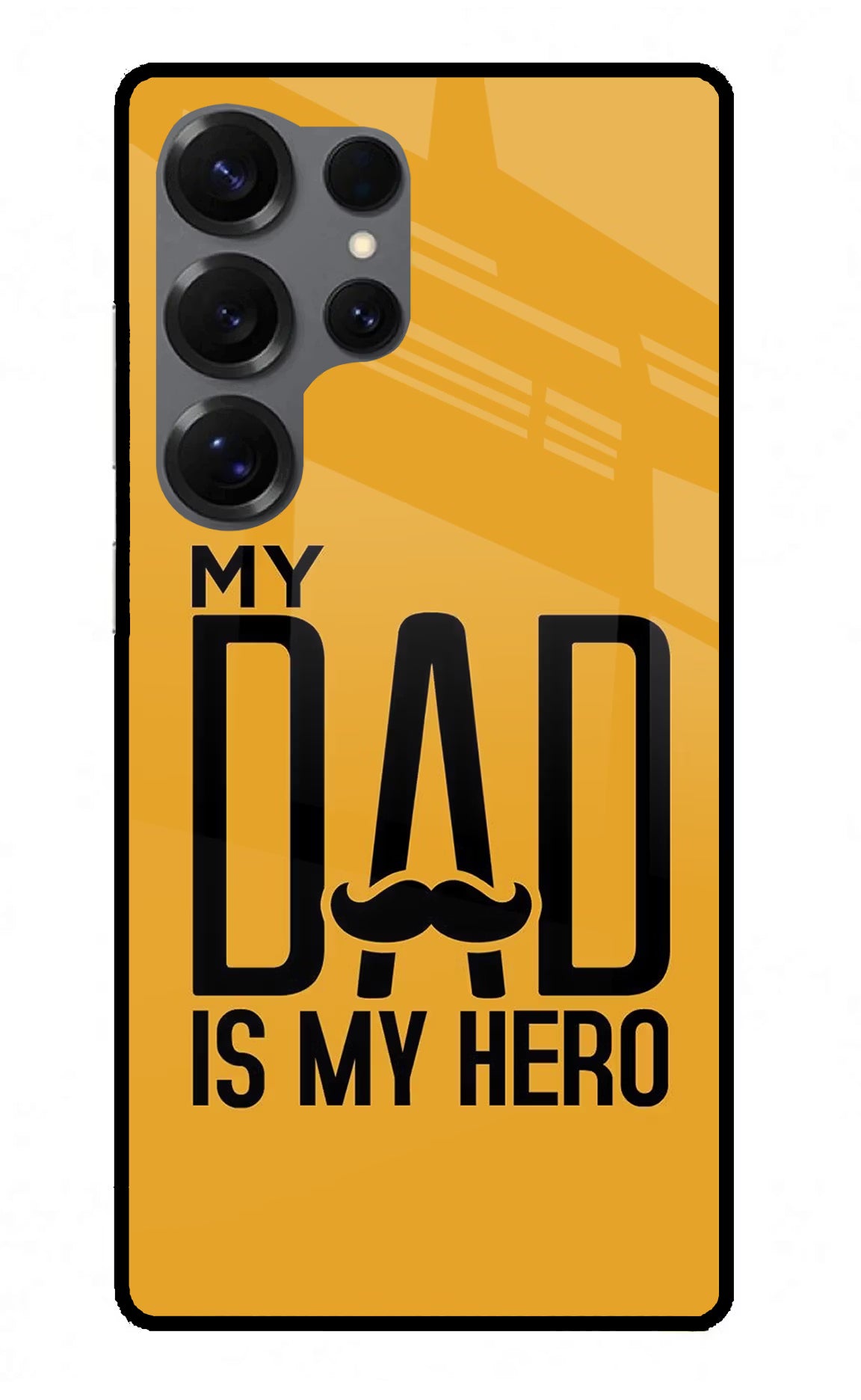 My Dad Is My Hero Samsung S25 Ultra Back Cover - My Dad Is My Hero Samsung S25 Ultra Glass Case Back Cover by Casekaro My Dad Is My Hero Samsung S25 Ultra Glass Case Back Cover by Casekaro