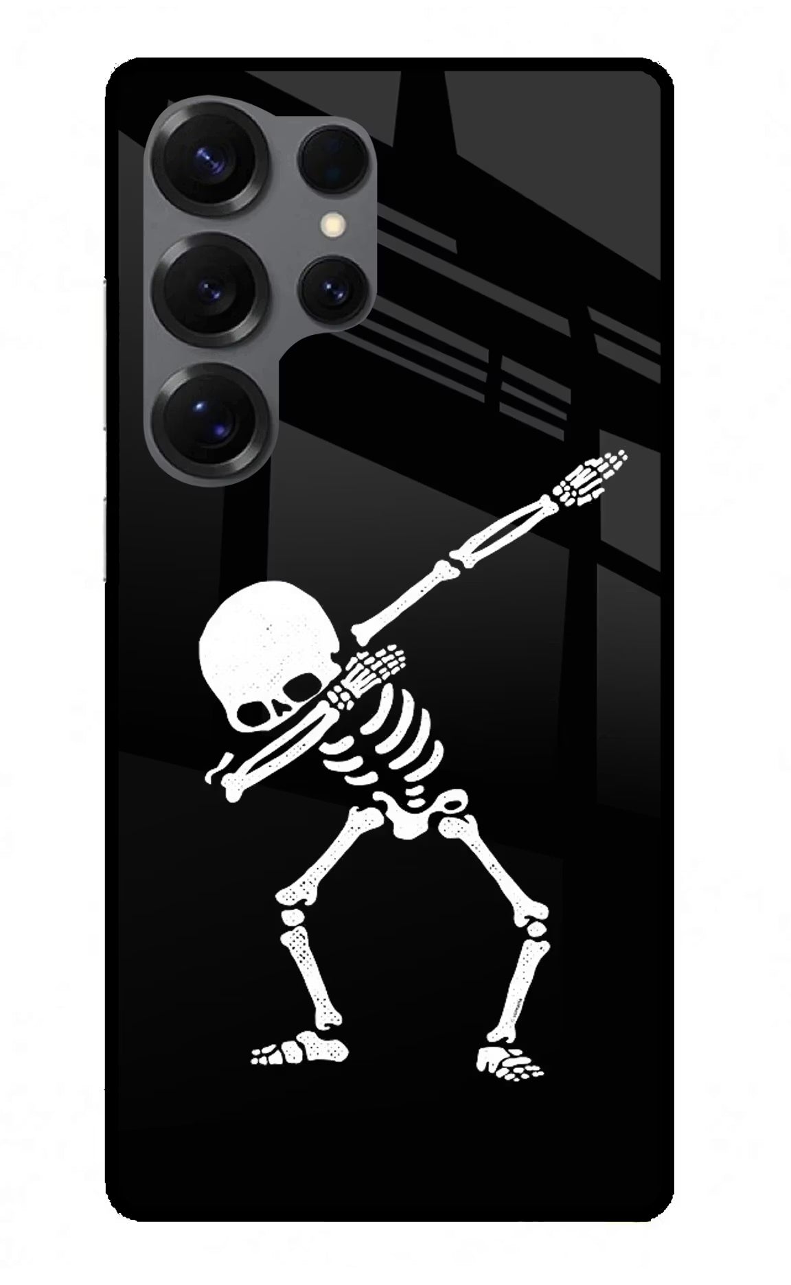 Dabbing Skeleton Art Samsung S25 Ultra Back Cover - Dabbing Skeleton Art Samsung S25 Ultra Glass Case Back Cover by Casekaro Dabbing Skeleton Art Samsung S25 Ultra Glass Case Back Cover by Casekaro