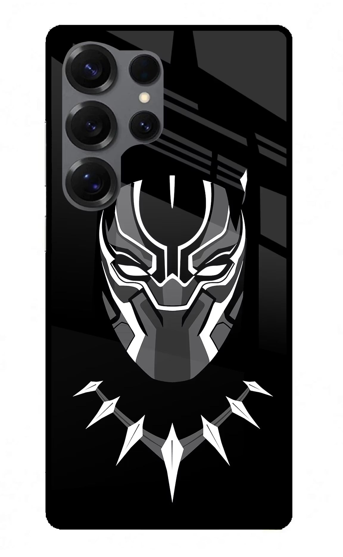 Black Panther Samsung S25 Ultra Back Cover - Black Panther Samsung S25 Ultra Glass Case Back Cover by Casekaro Black Panther Samsung S25 Ultra Glass Case Back Cover by Casekaro