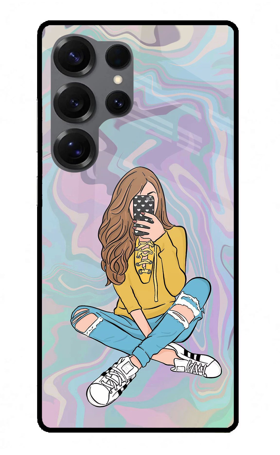Selfie Girl Samsung S25 Ultra Glass Case - Selfie Girl Samsung S25 Ultra Glass Case Selfie Girl Samsung S25 Ultra Glass Case