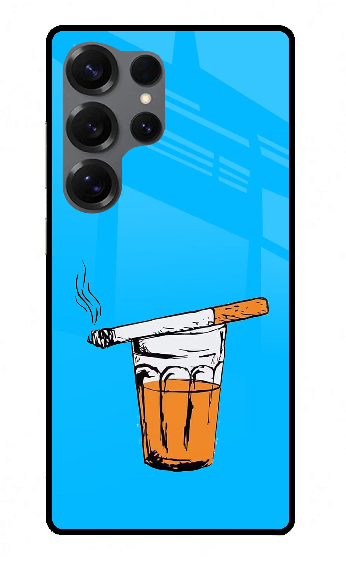 Chai Sutta Samsung S25 Ultra Back Cover - Chai Sutta Samsung S25 Ultra Glass Case Back Cover by Casekaro Chai Sutta Samsung S25 Ultra Glass Case Back Cover by Casekaro