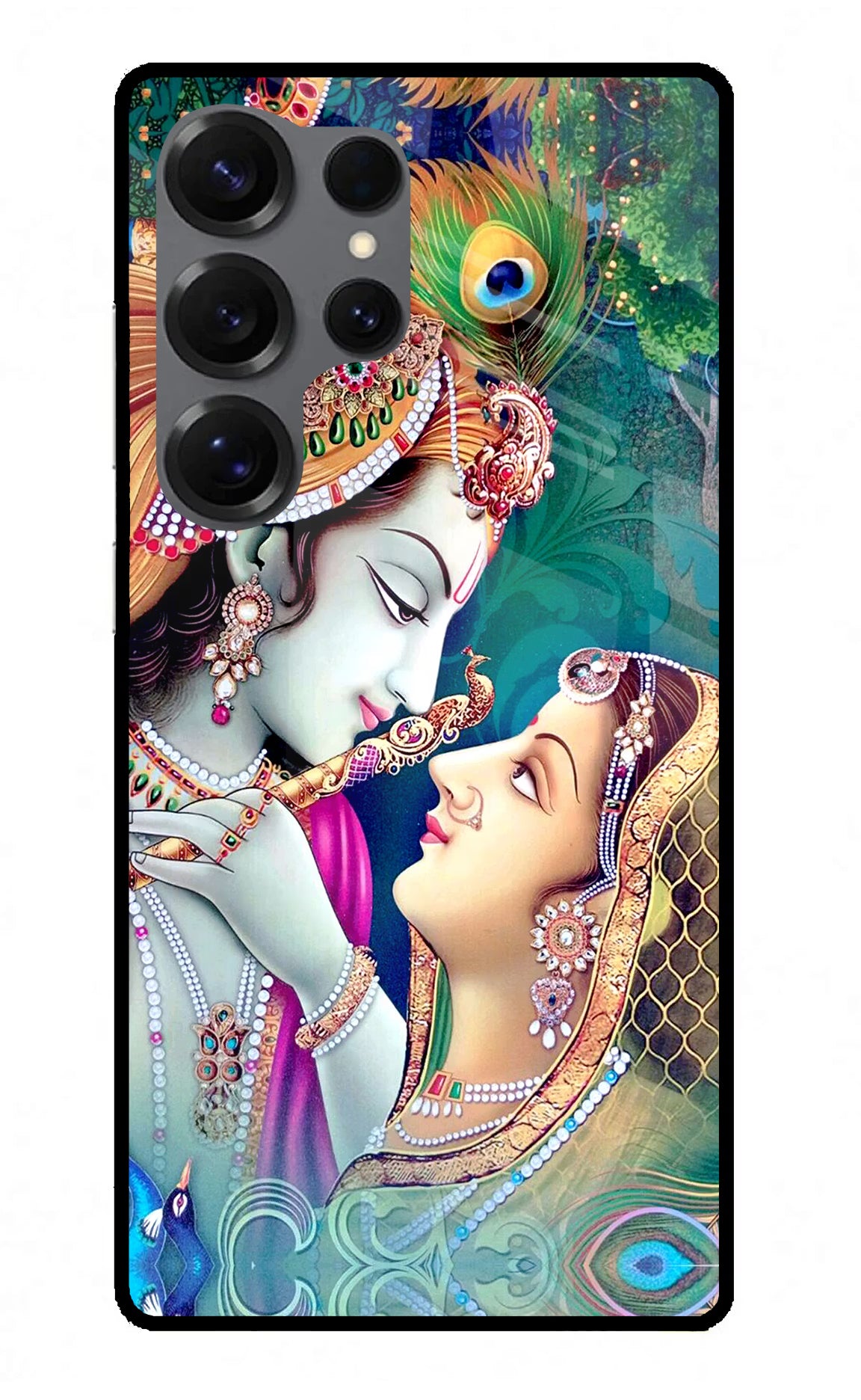 Lord Radha Krishna Samsung S25 Ultra Back Cover - Lord Radha Krishna Samsung S25 Ultra Glass Case Back Cover by Casekaro Lord Radha Krishna Samsung S25 Ultra Glass Case Back Cover by Casekaro