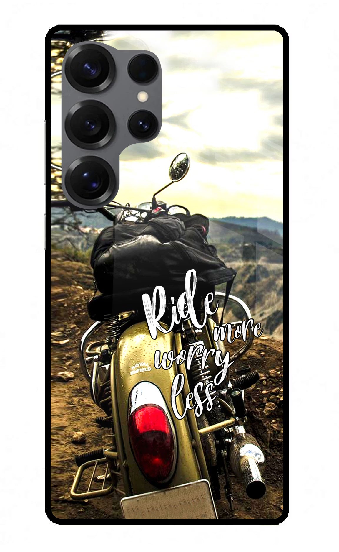 Ride More Worry Less Samsung S25 Ultra Glass Case - Ride More Worry Less Samsung S25 Ultra Glass Case Ride More Worry Less Samsung S25 Ultra Glass Case