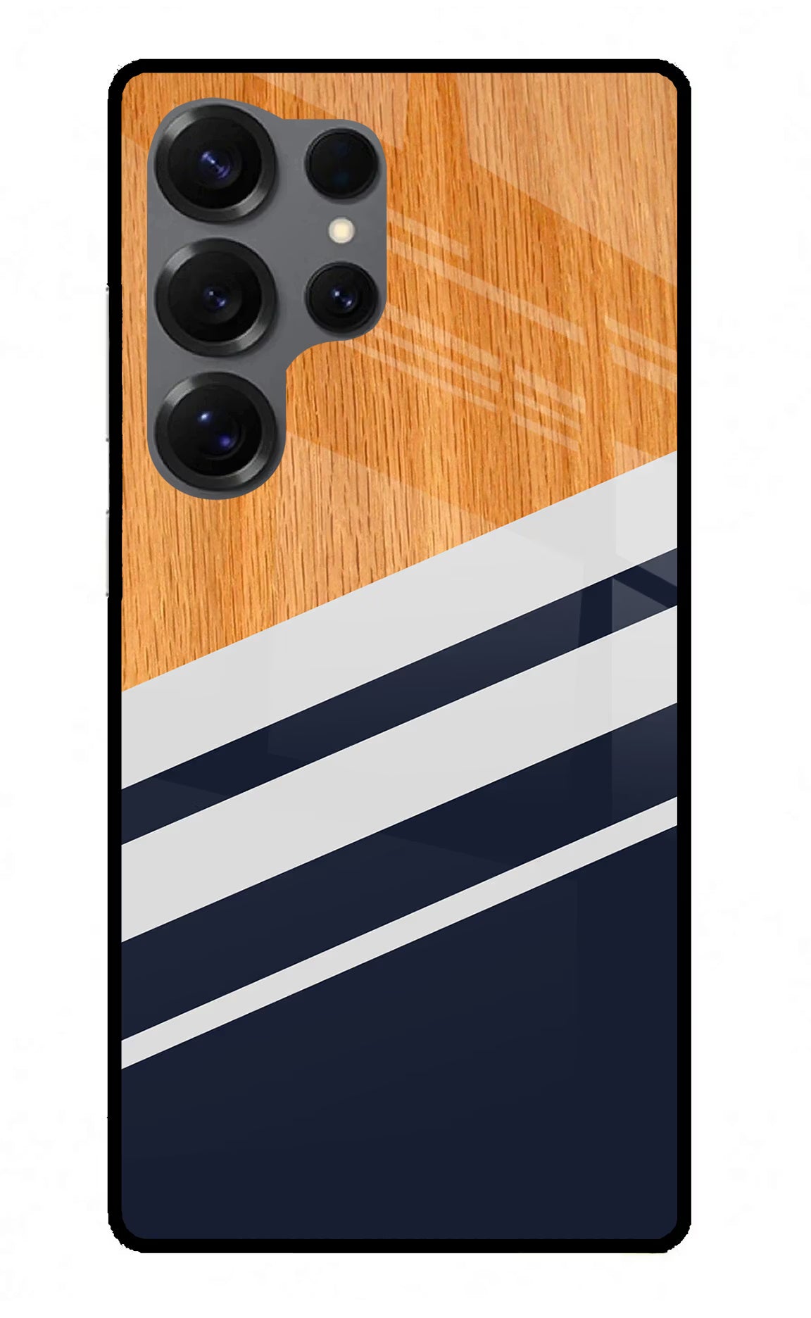 Blue and white wooden Samsung S25 Ultra Glass Case - Blue and white wooden Samsung S25 Ultra Glass Case Blue and white wooden Samsung S25 Ultra Glass Case