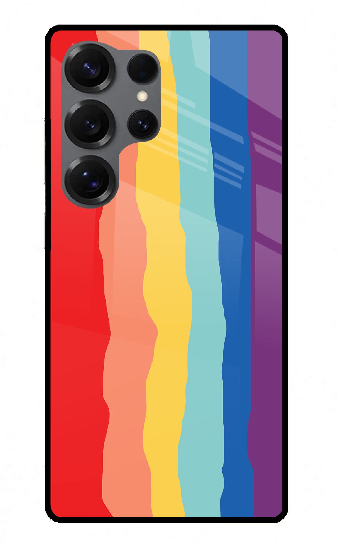 Rainbow Samsung S25 Ultra Back Cover - Rainbow Samsung S25 Ultra Glass Case Back Cover by Casekaro Rainbow Samsung S25 Ultra Glass Case Back Cover by Casekaro