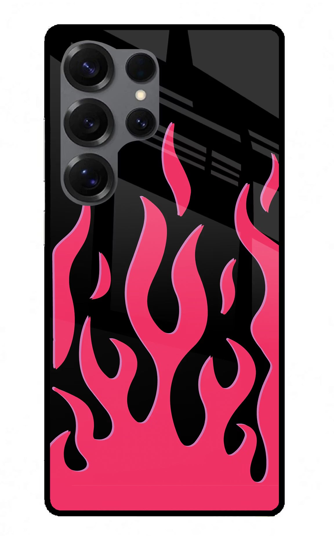 Fire Flames Samsung S25 Ultra Back Cover - Fire Flames Samsung S25 Ultra Glass Case Back Cover by Casekaro Fire Flames Samsung S25 Ultra Glass Case Back Cover by Casekaro