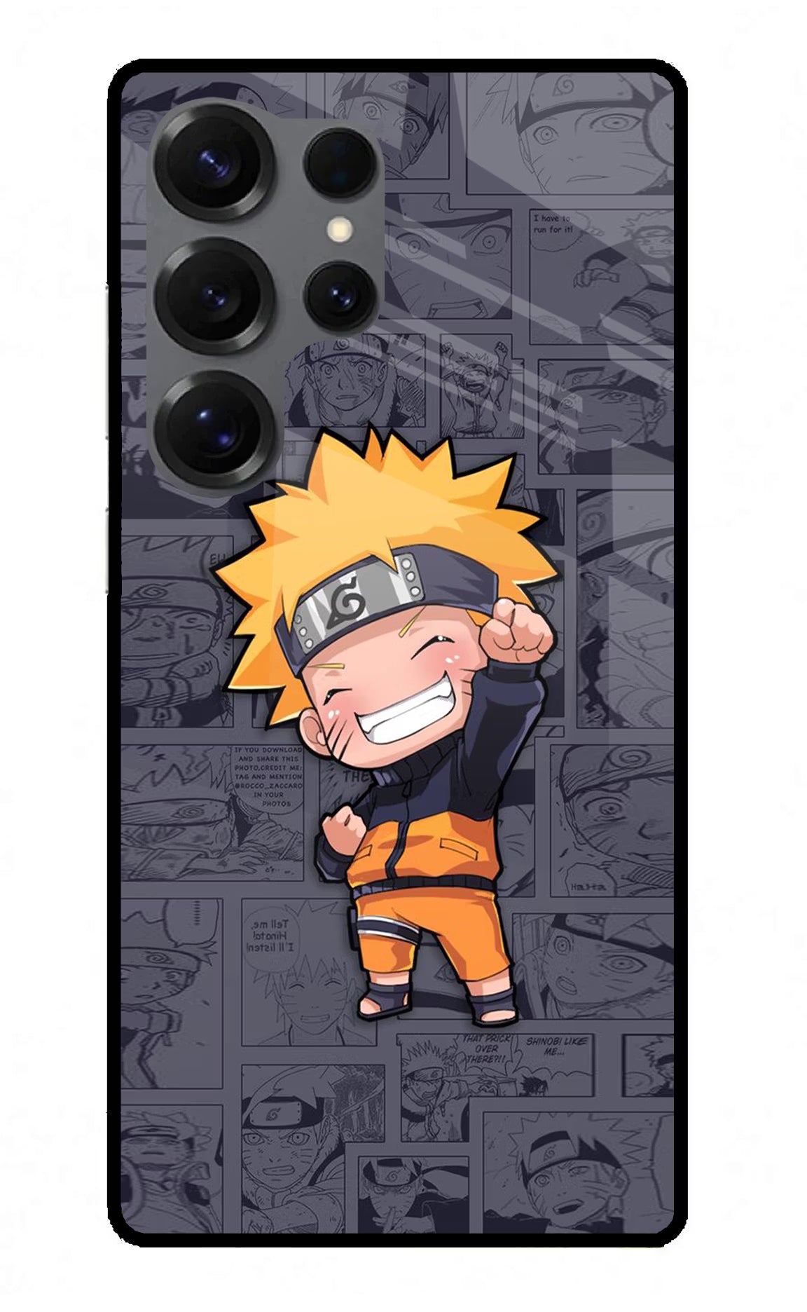 Chota Naruto Samsung S25 Ultra Back Cover - Chota Naruto Samsung S25 Ultra Glass Case Back Cover by Casekaro Chota Naruto Samsung S25 Ultra Glass Case Back Cover by Casekaro