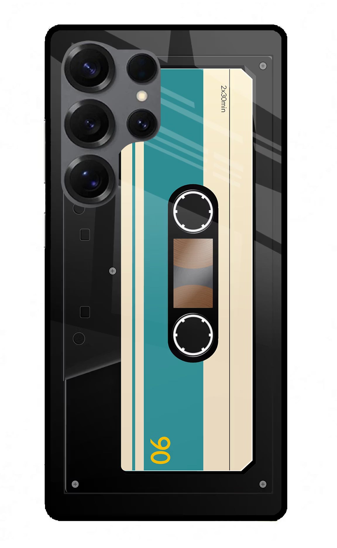 Cassette Samsung S25 Ultra Back Cover - Cassette Samsung S25 Ultra Glass Case Back Cover by Casekaro Cassette Samsung S25 Ultra Glass Case Back Cover by Casekaro