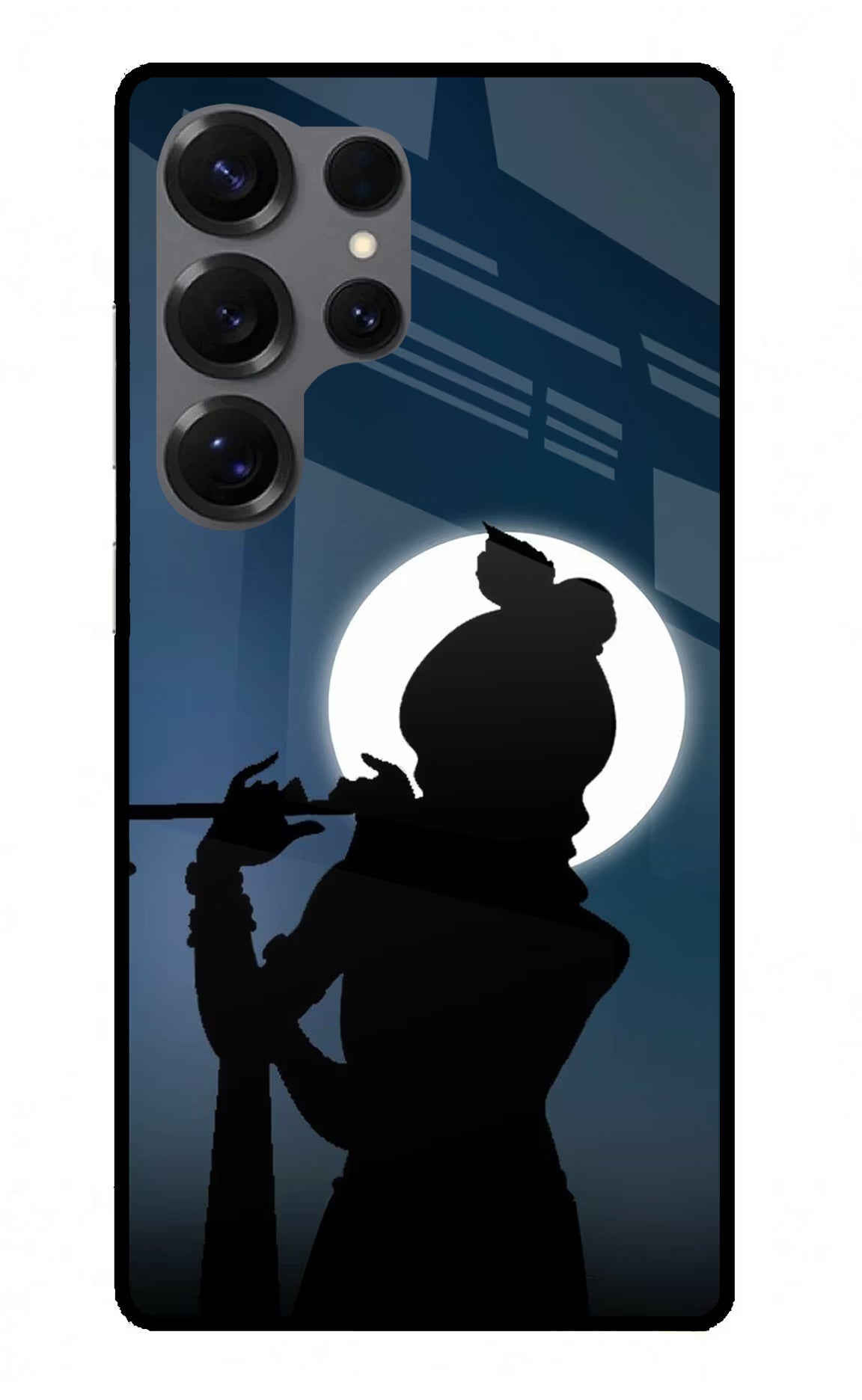 Shri Krishna Silhouette Samsung S25 Ultra Back Cover - Shri Krishna Silhouette Samsung S25 Ultra Glass Case Back Cover by Casekaro Shri Krishna Silhouette Samsung S25 Ultra Glass Case Back Cover by Casekaro