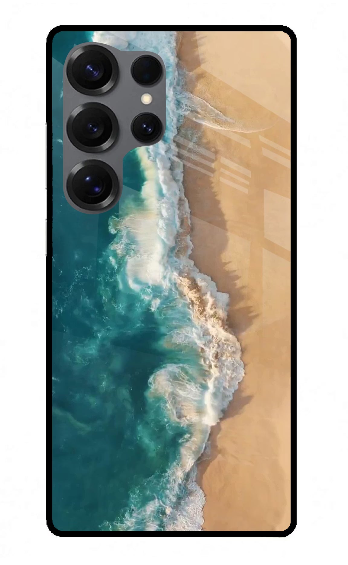 Ocean Beach Samsung S25 Ultra Back Cover - Ocean Beach Samsung S25 Ultra Glass Case Back Cover by Casekaro Ocean Beach Samsung S25 Ultra Glass Case Back Cover by Casekaro