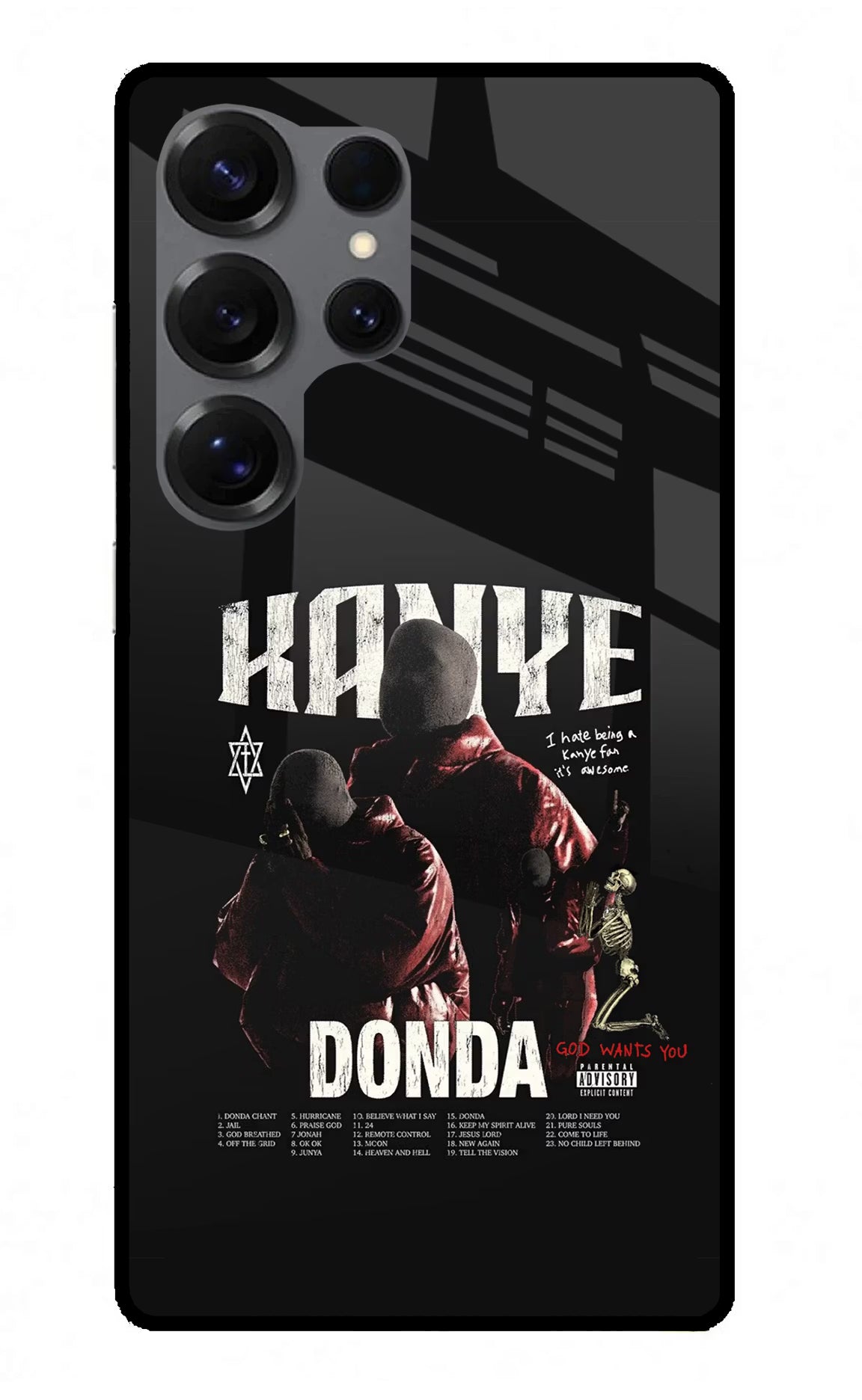 Donda Kanye West Samsung S25 Ultra Back Cover - Donda Kanye West Samsung S25 Ultra Glass Case Back Cover by Casekaro Donda Kanye West Samsung S25 Ultra Glass Case Back Cover by Casekaro