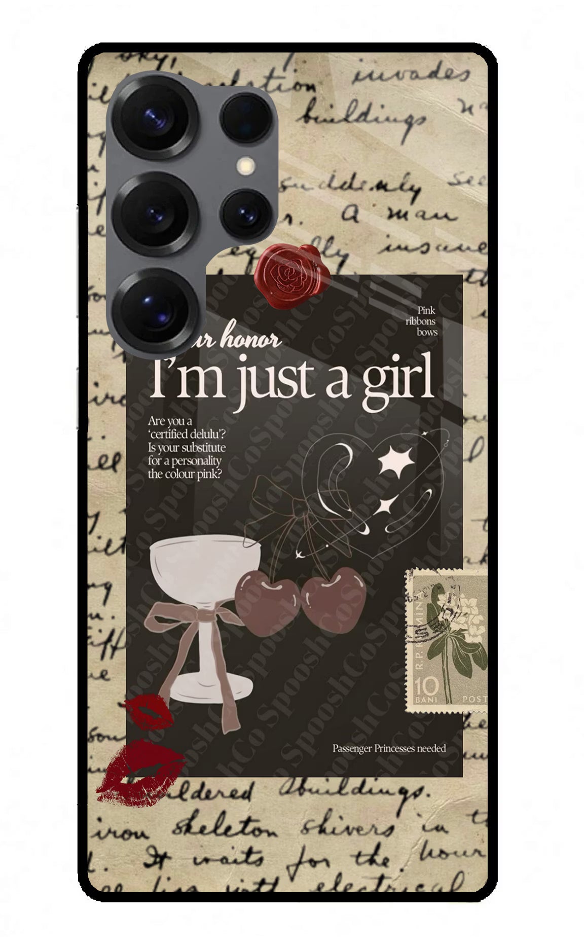I am just a girl Samsung S25 Ultra Back Cover - I am just a girl Samsung S25 Ultra Glass Case Back Cover by Casekaro I am just a girl Samsung S25 Ultra Glass Case Back Cover by Casekaro