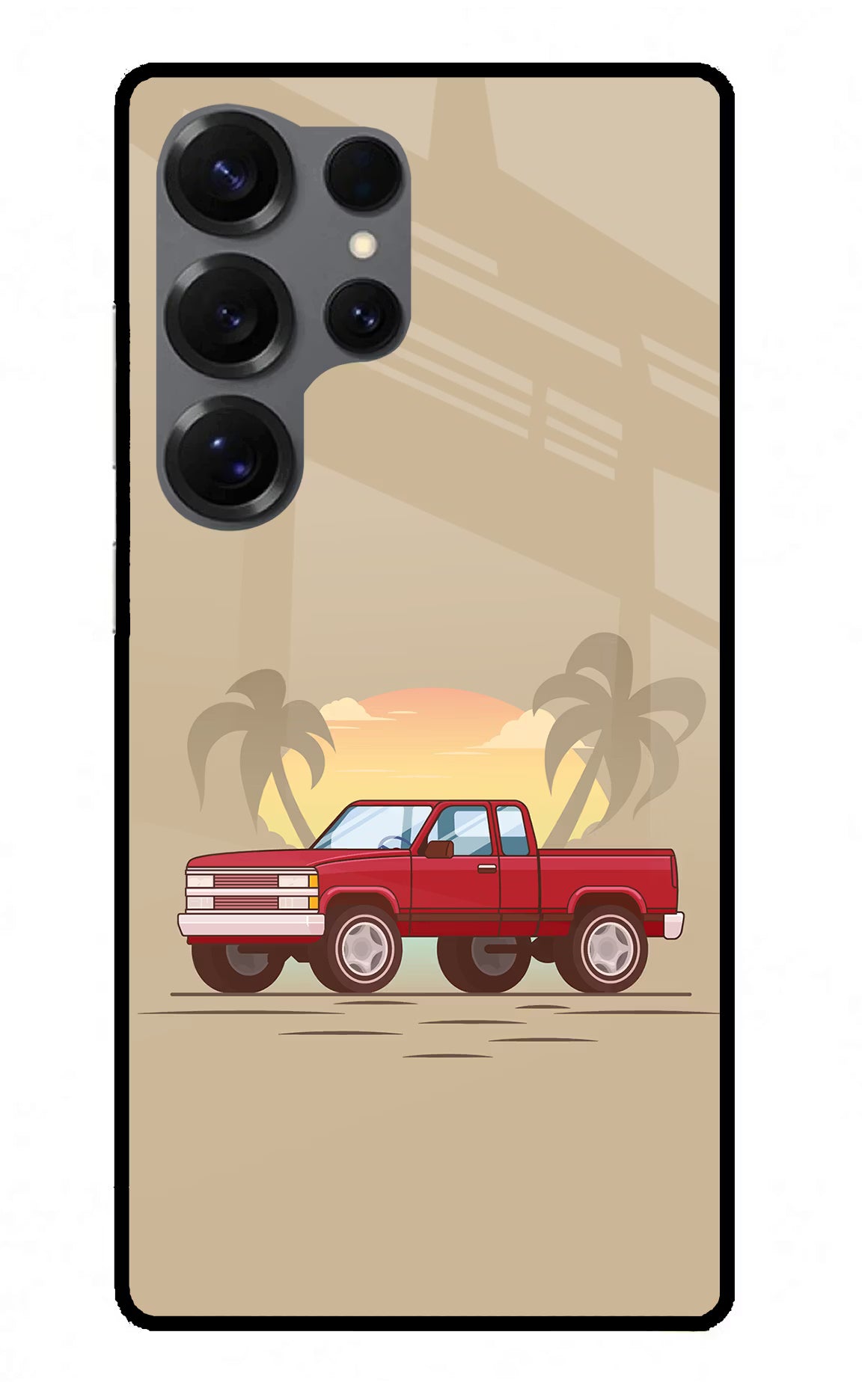 Desert Classic Drive Samsung S25 Ultra Back Cover - Desert Classic Drive Samsung S25 Ultra Glass Case Back Cover by Casekaro Desert Classic Drive Samsung S25 Ultra Glass Case Back Cover by Casekaro