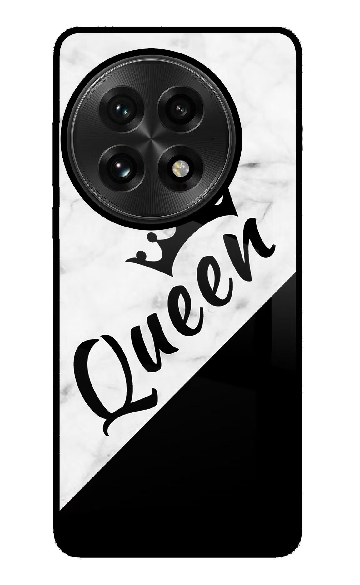Queen OnePlus 13 Glass Case Back Cover by Casekaro