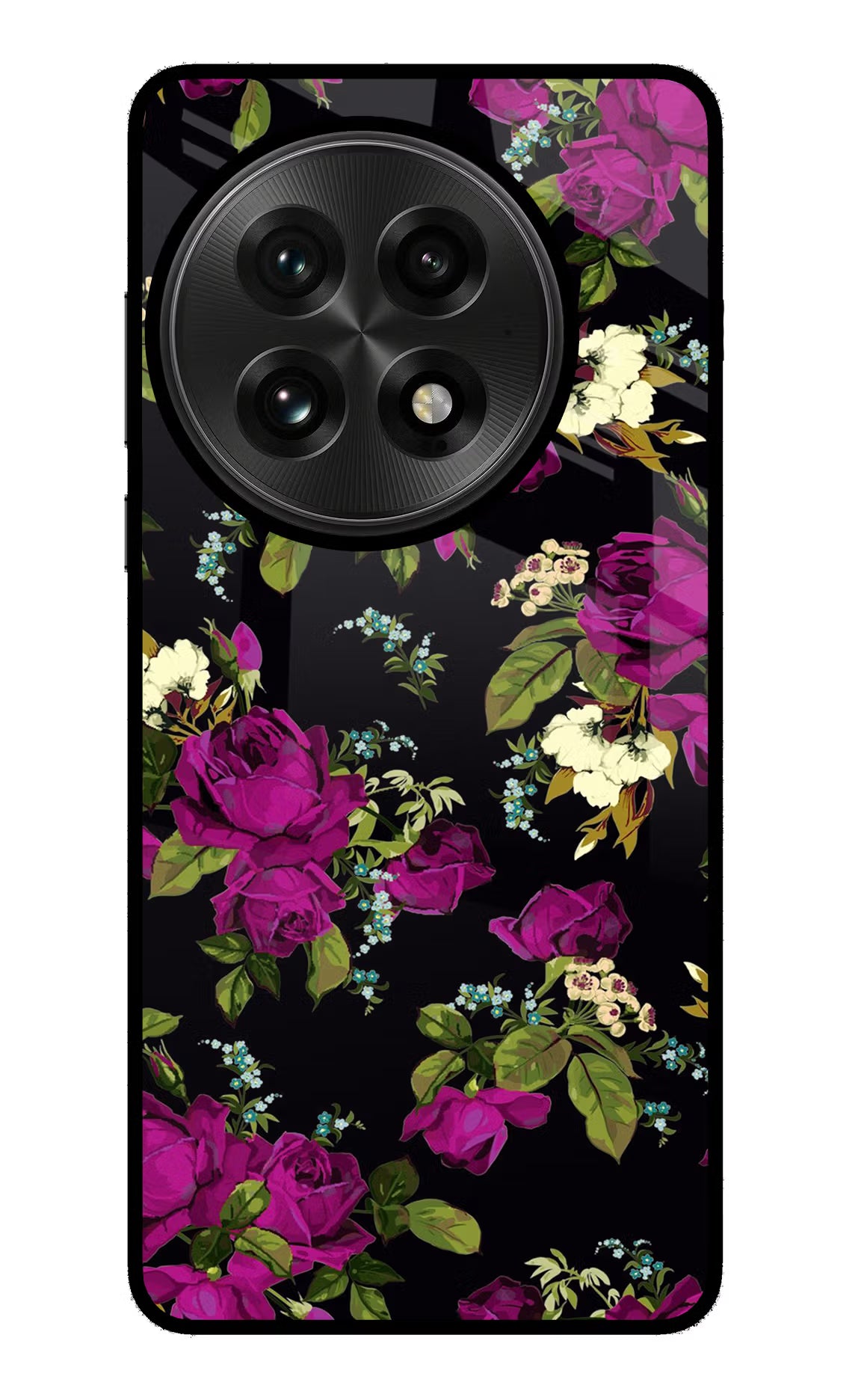 Flowers OnePlus 13 Glass Case Back Cover by Casekaro