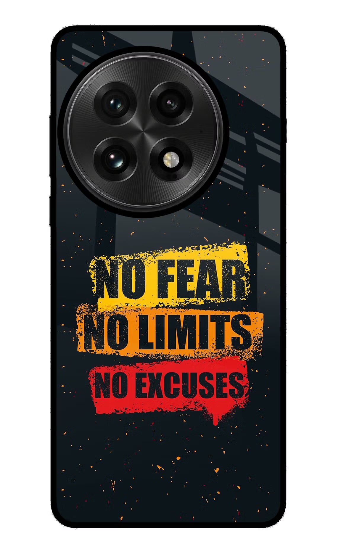 No Fear No Limits No Excuse OnePlus 13 Glass Case Back Cover by Casekaro
