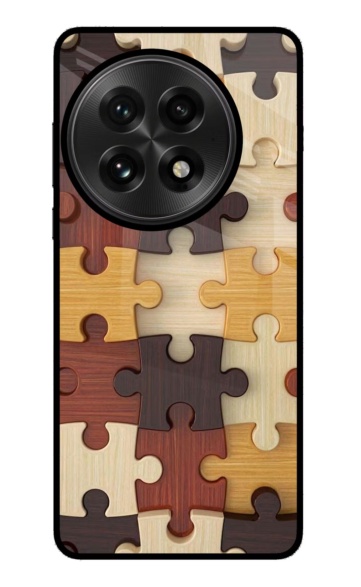 Wooden Puzzle OnePlus 13 Back Cover - Wooden Puzzle OnePlus 13 Glass Case Back Cover by Casekaro Wooden Puzzle OnePlus 13 Glass Case Back Cover by Casekaro