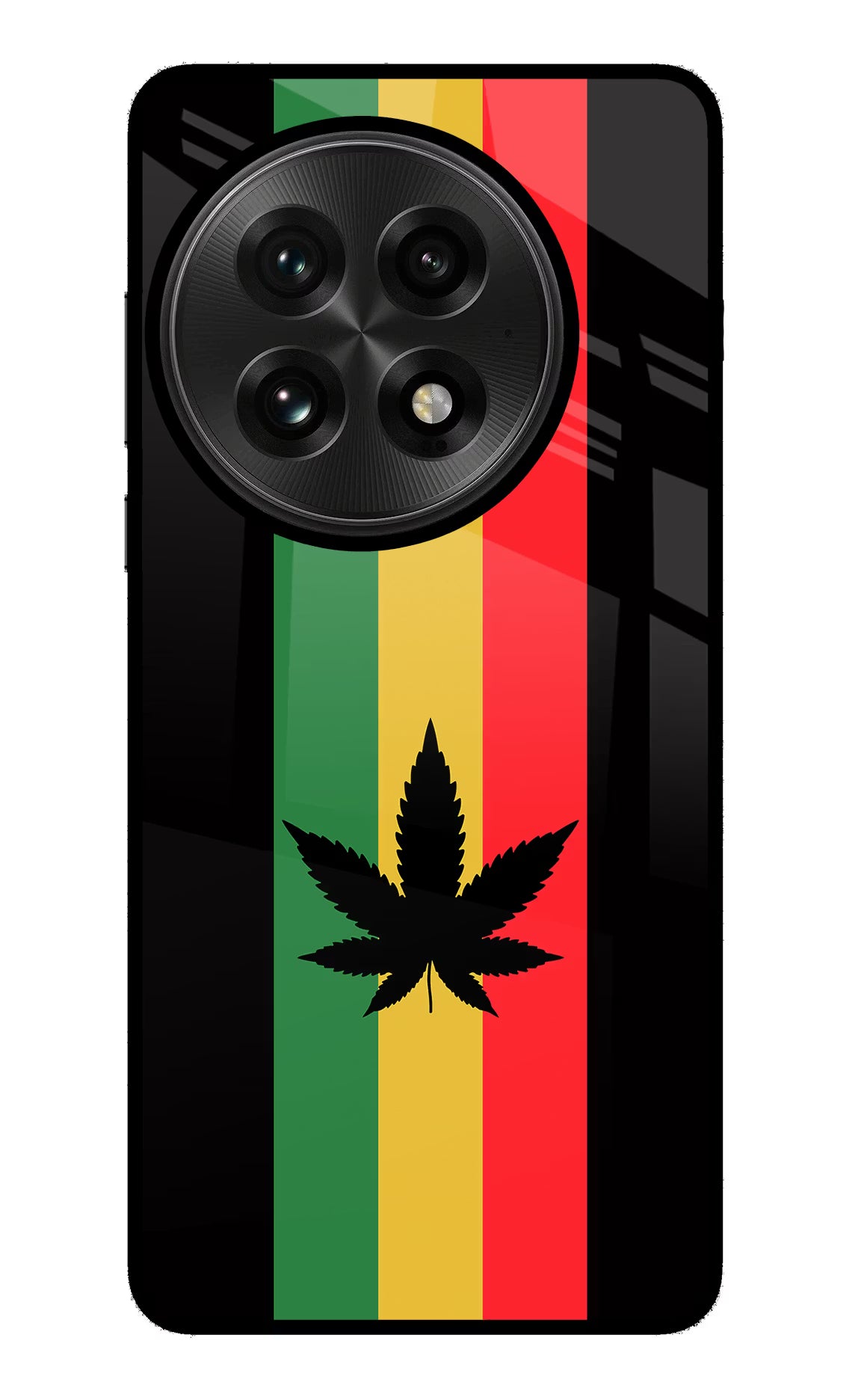 Weed Flag OnePlus 13 Back Cover - Weed Flag OnePlus 13 Glass Case Back Cover by Casekaro Weed Flag OnePlus 13 Glass Case Back Cover by Casekaro