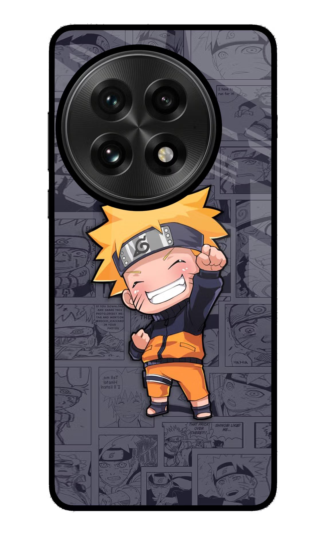 Chota Naruto OnePlus 13 Glass Case Back Cover by Casekaro