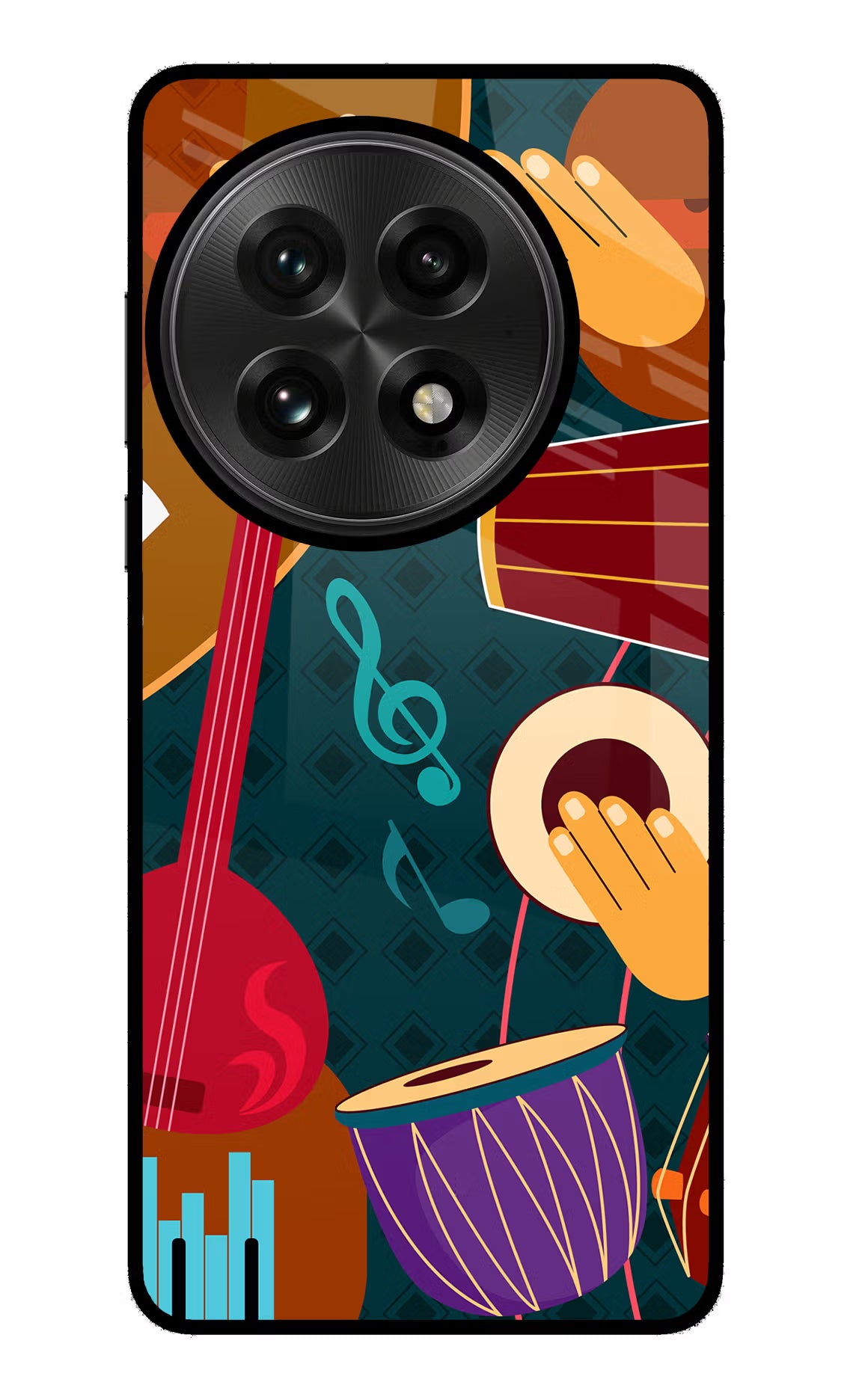 Music Instrument OnePlus 13 Glass Case Back Cover by Casekaro
