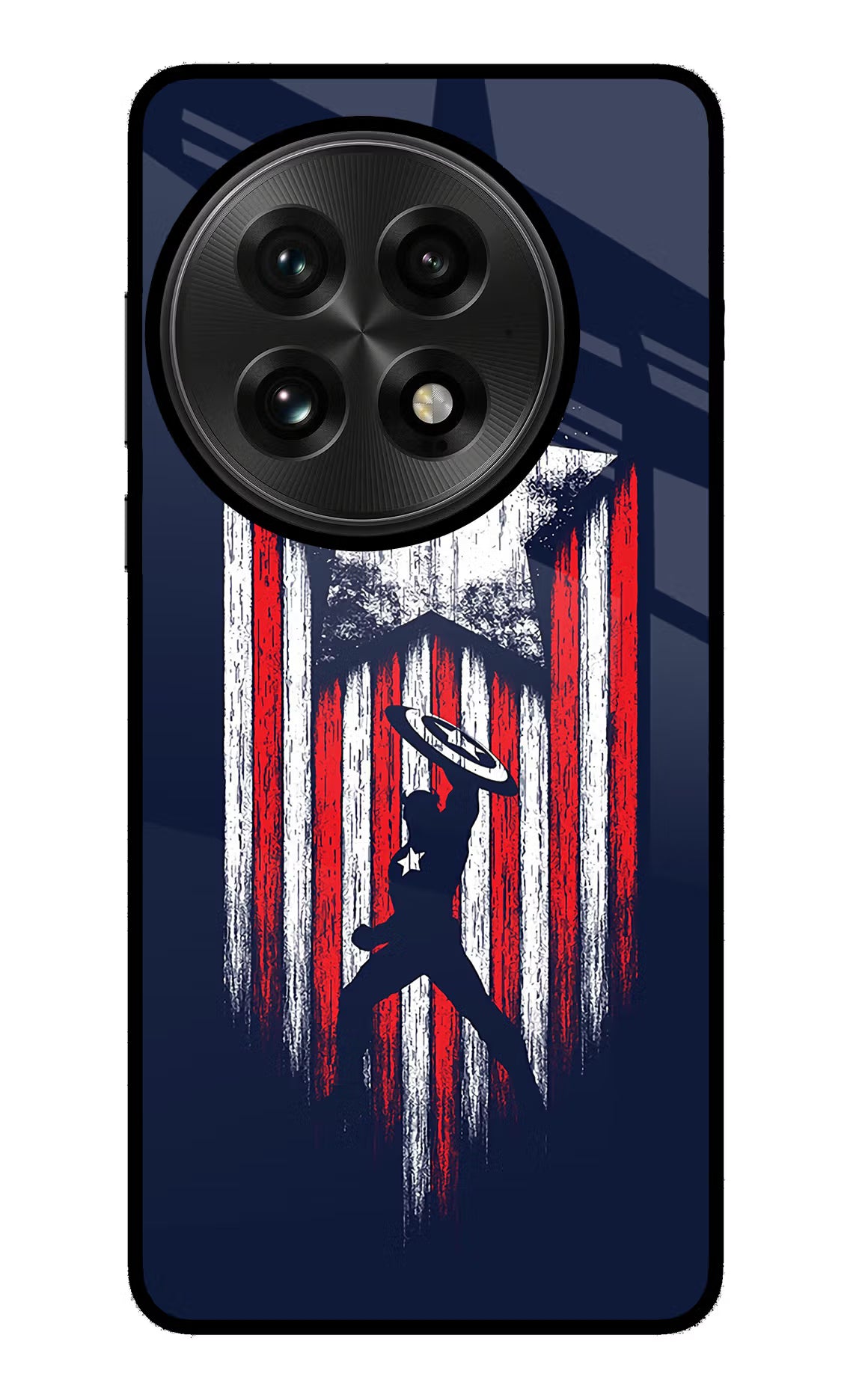 Captain America Marvel Art OnePlus 13 Glass Case Back Cover by Casekaro