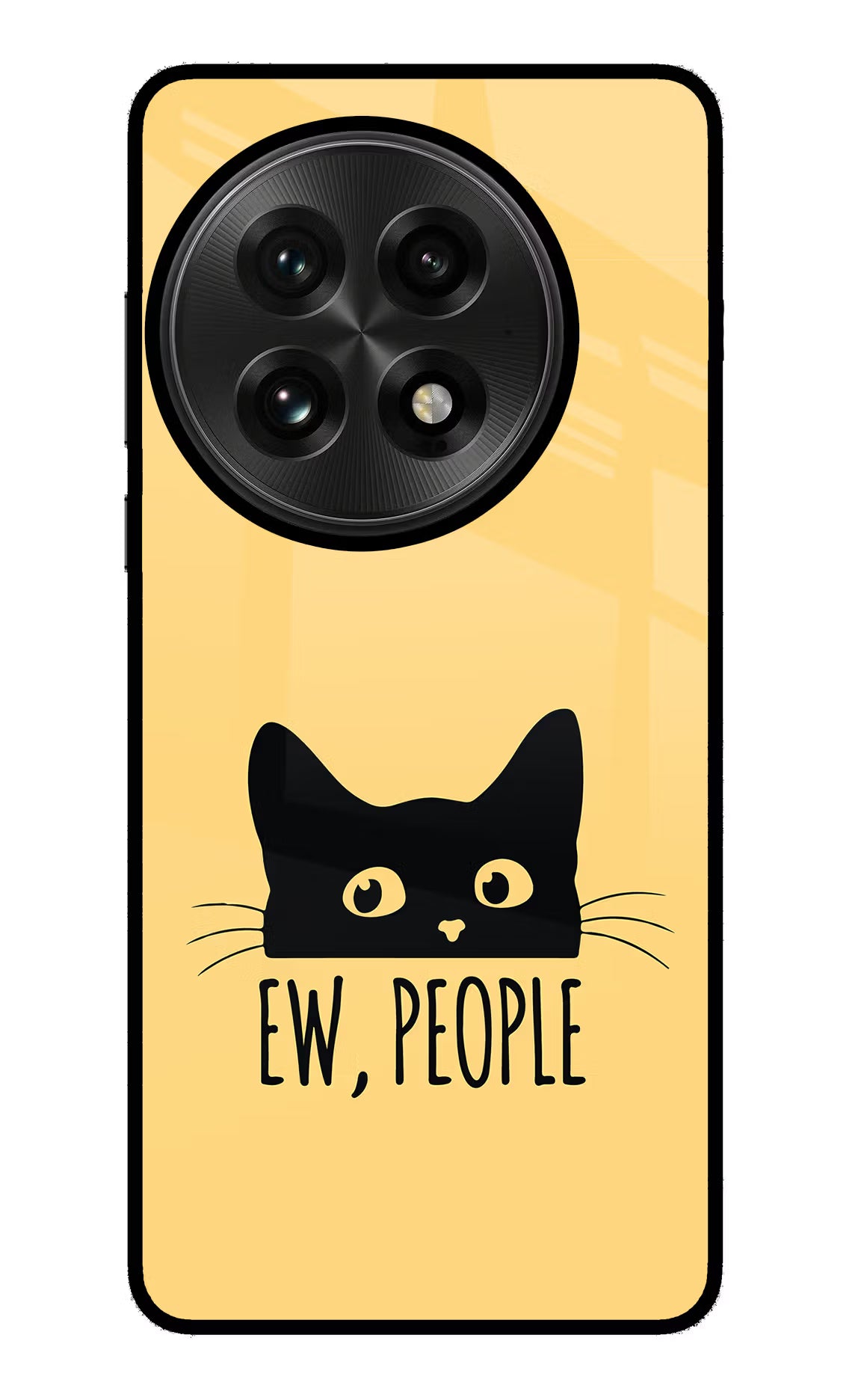 Ew People Catitude OnePlus 13 Glass Case Back Cover by Casekaro