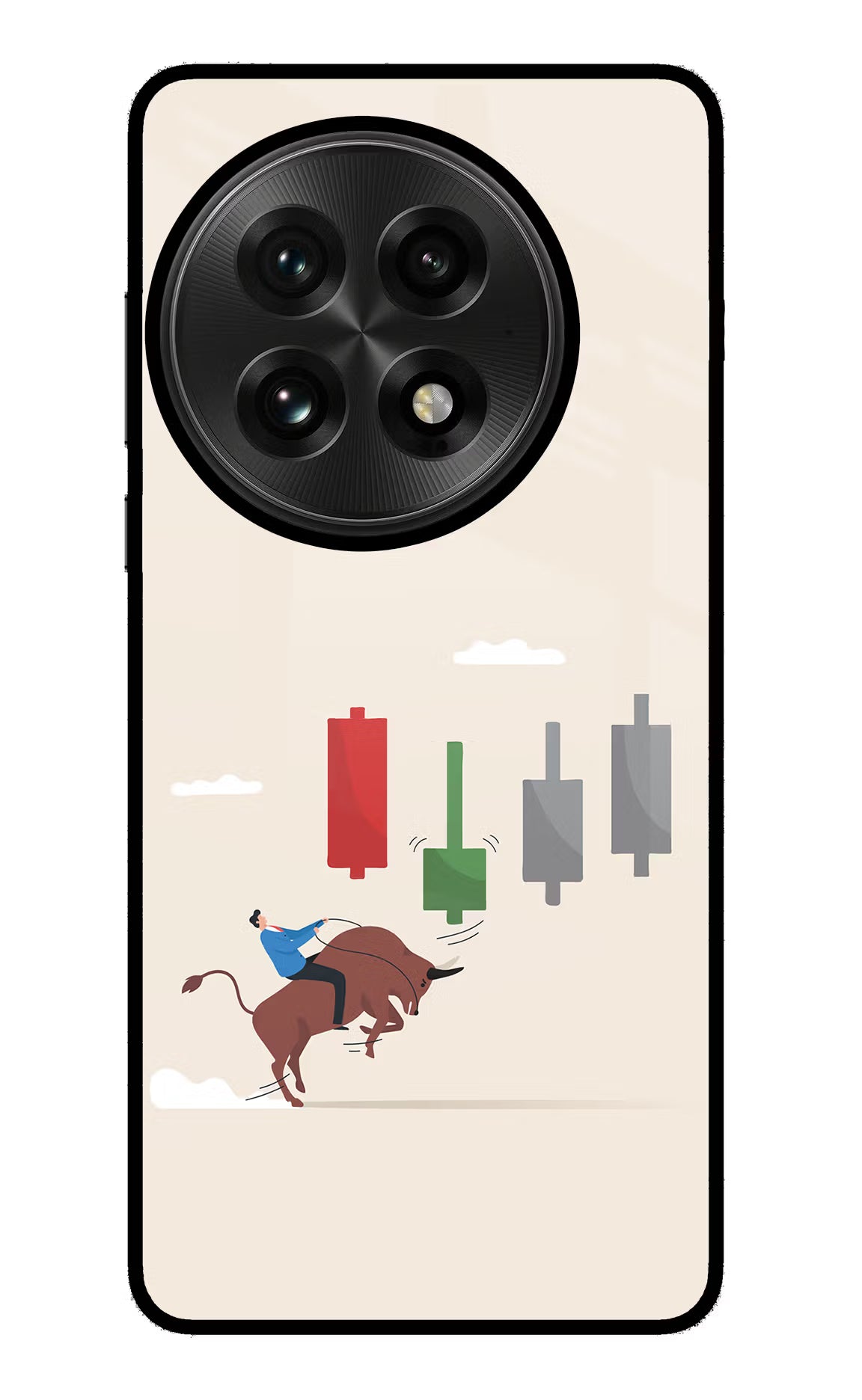 Bull Trading Momentum OnePlus 13 Glass Case Back Cover by Casekaro