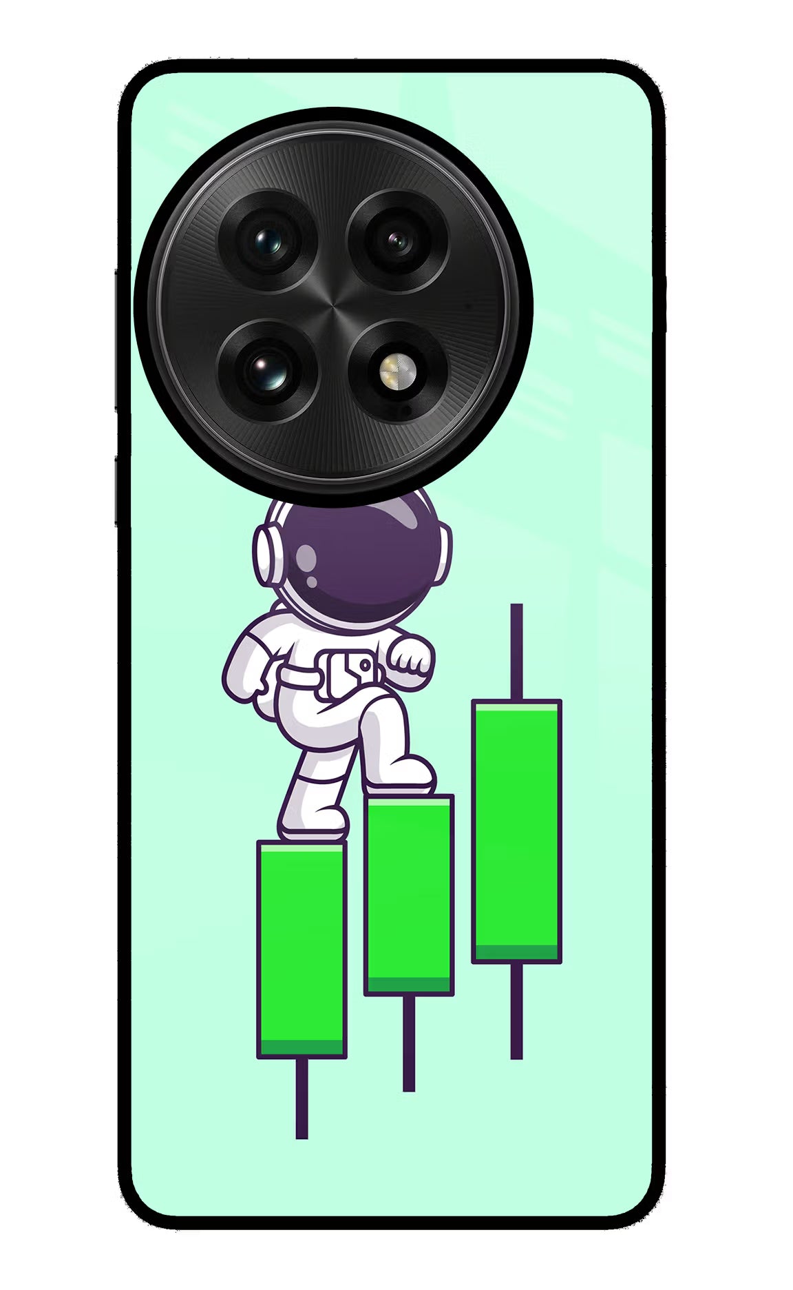 Astronaut Trader OnePlus 13 Glass Case Back Cover by Casekaro