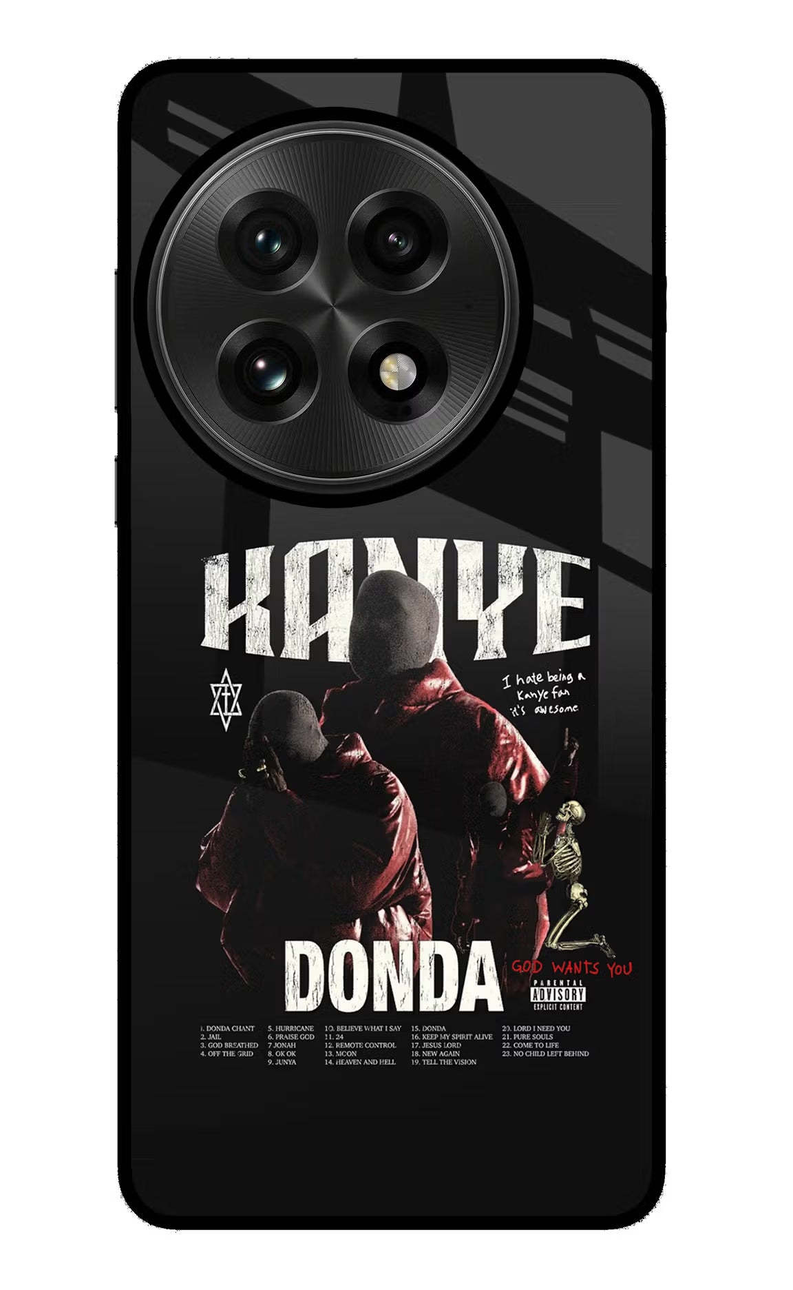 Donda Kanye West OnePlus 13 Glass Case Back Cover by Casekaro