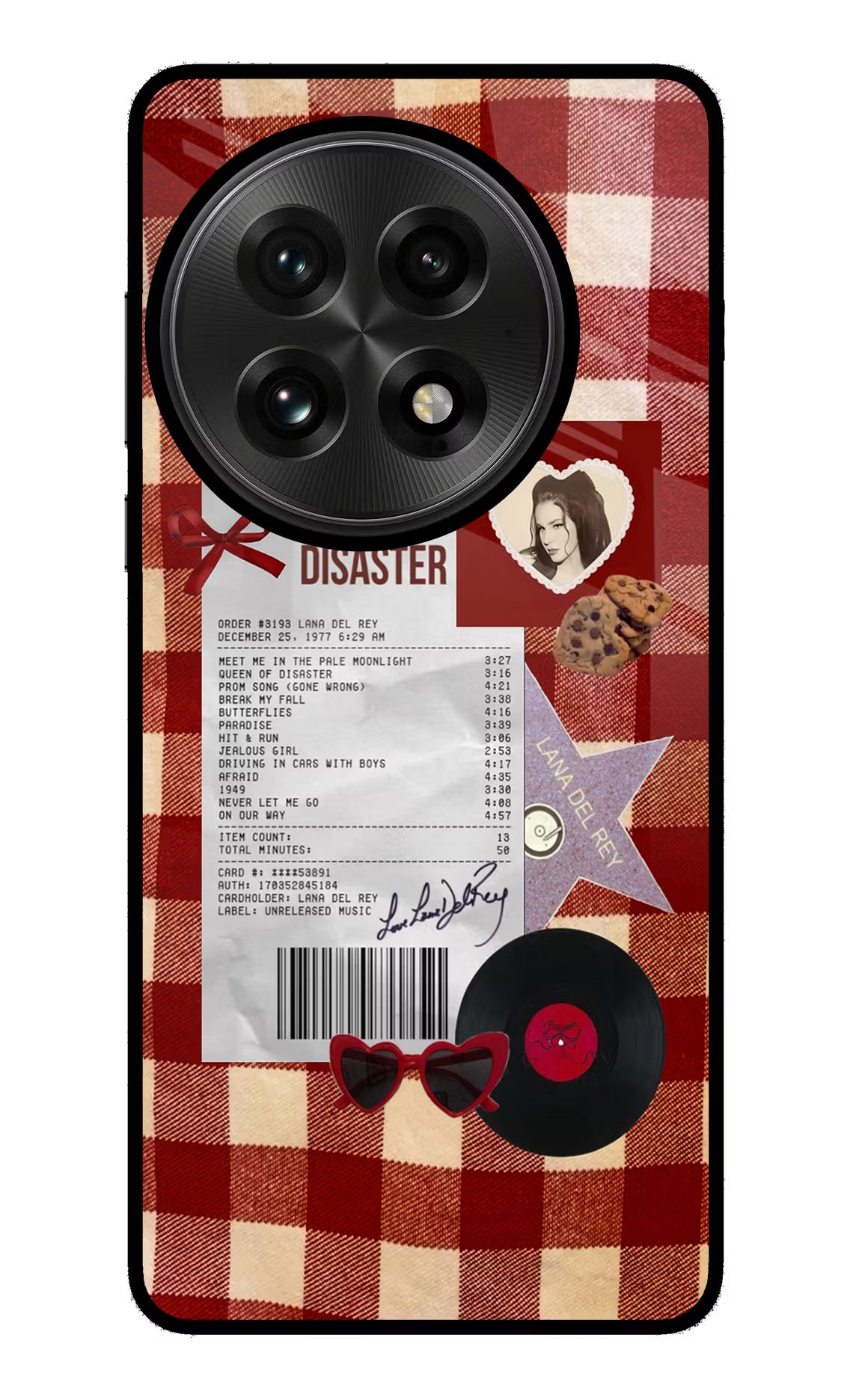 Queen of Disaster OnePlus 13 Glass Case Back Cover by Casekaro