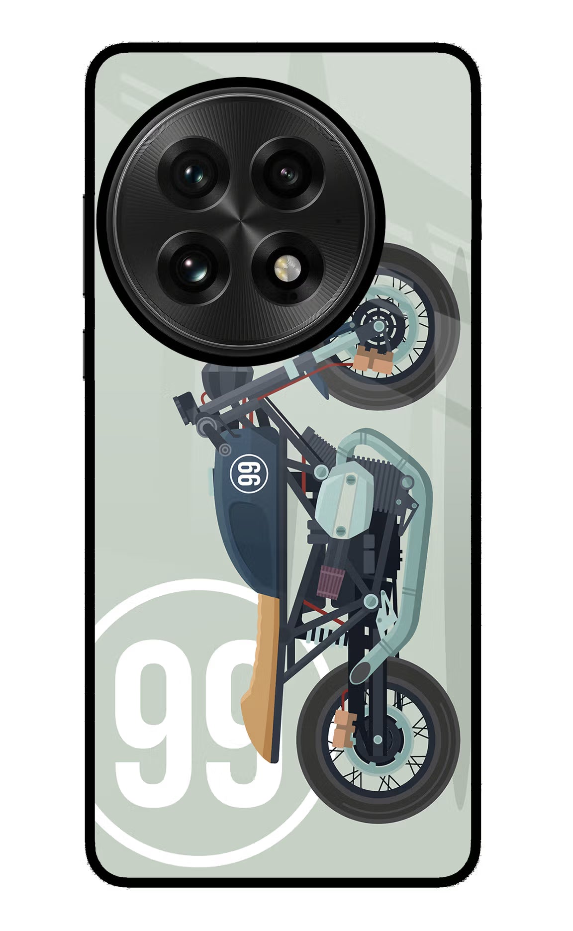 Classic Cafe Racer 99 OnePlus 13 Glass Case Back Cover by Casekaro