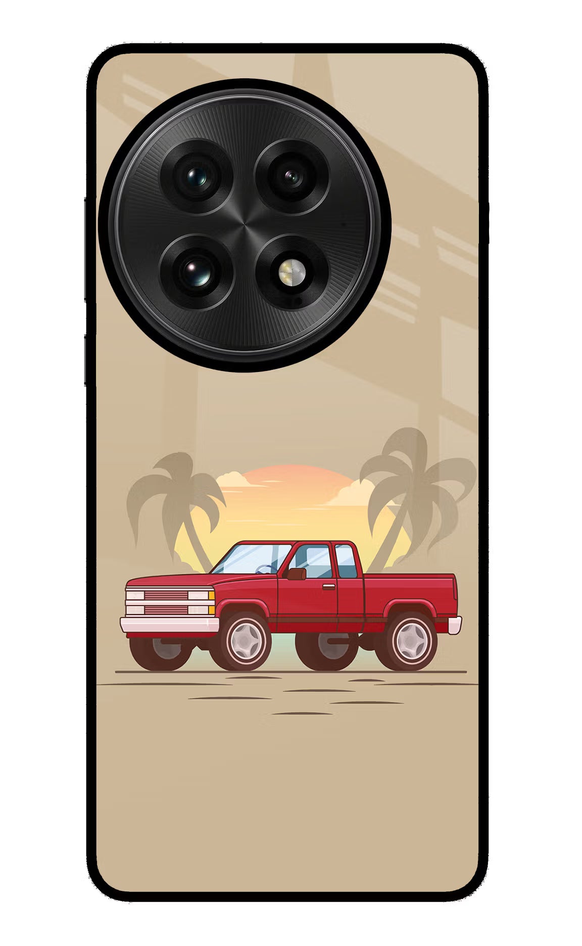 Desert Classic Drive OnePlus 13 Glass Case Back Cover by Casekaro