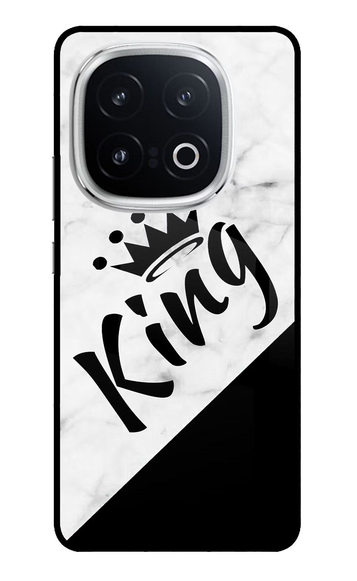 King iQOO 13 5G Back Cover - King iQOO 13 5G Glass Case Back Cover by Casekaro King iQOO 13 5G Glass Case Back Cover by Casekaro