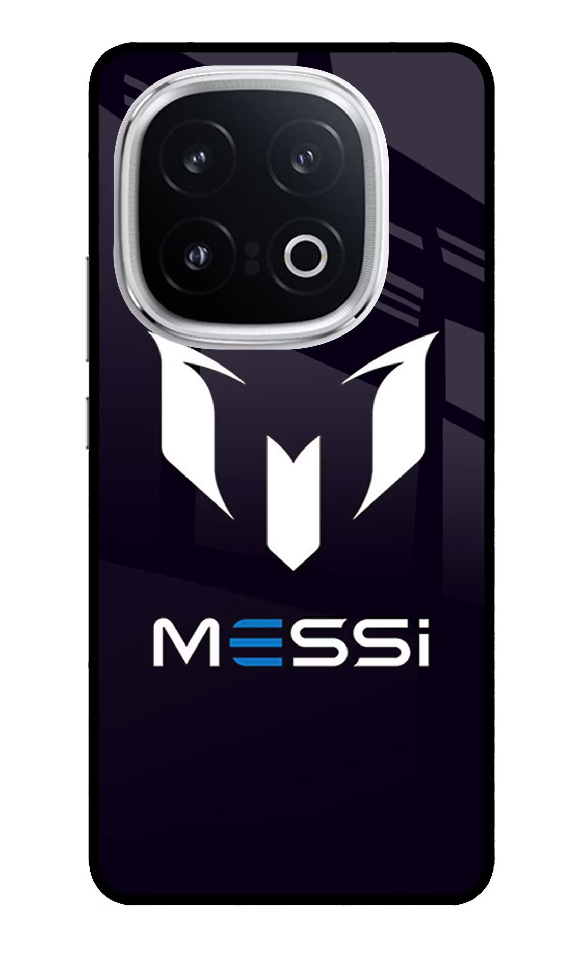 Messi Logo iQOO 13 5G Back Cover - Messi Logo iQOO 13 5G Glass Case Back Cover by Casekaro Messi Logo iQOO 13 5G Glass Case Back Cover by Casekaro