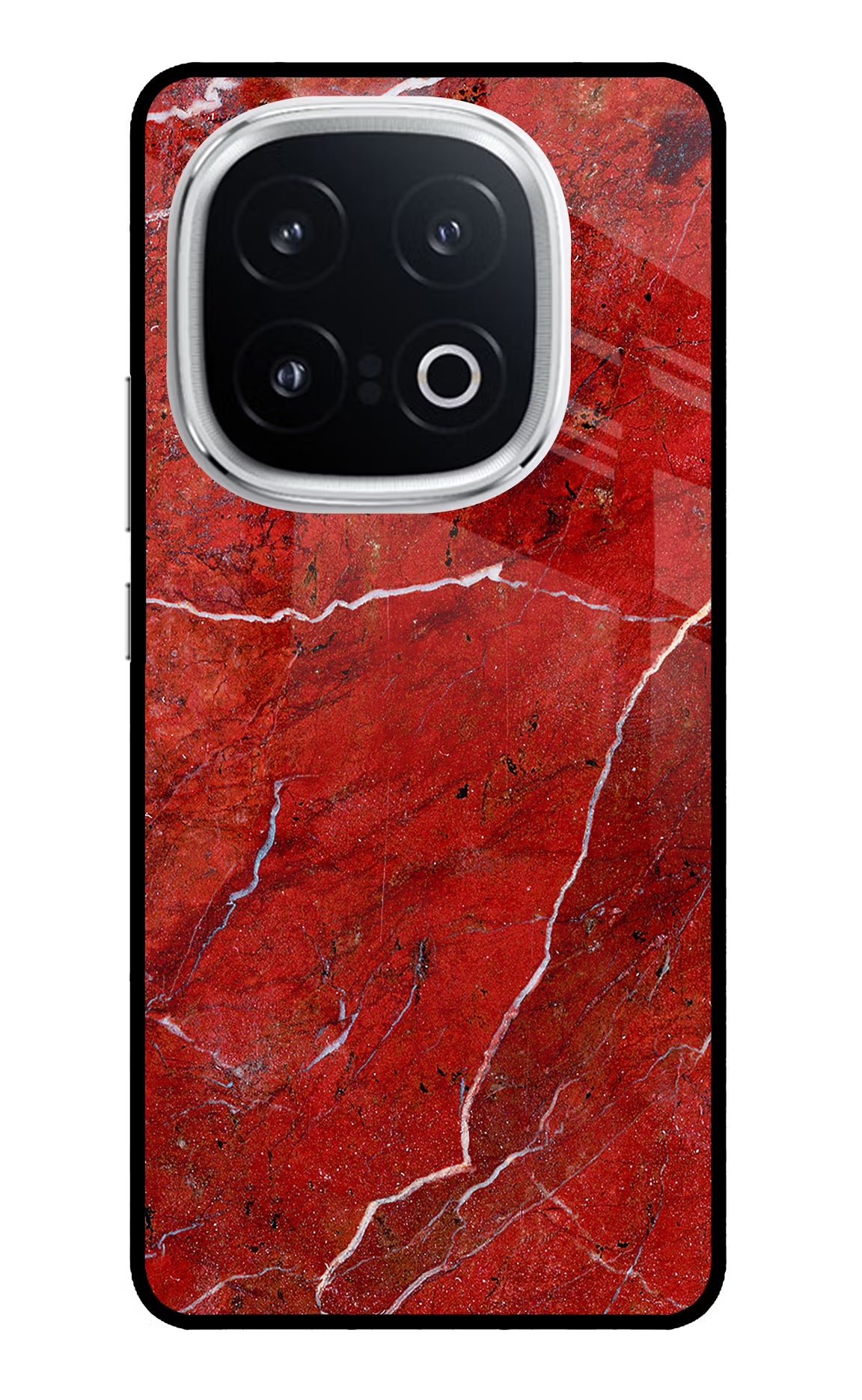 Red Marble Design iQOO 13 5G Glass Case - Red Marble Design iQOO 13 5G Glass Case Red Marble Design iQOO 13 5G Glass Case
