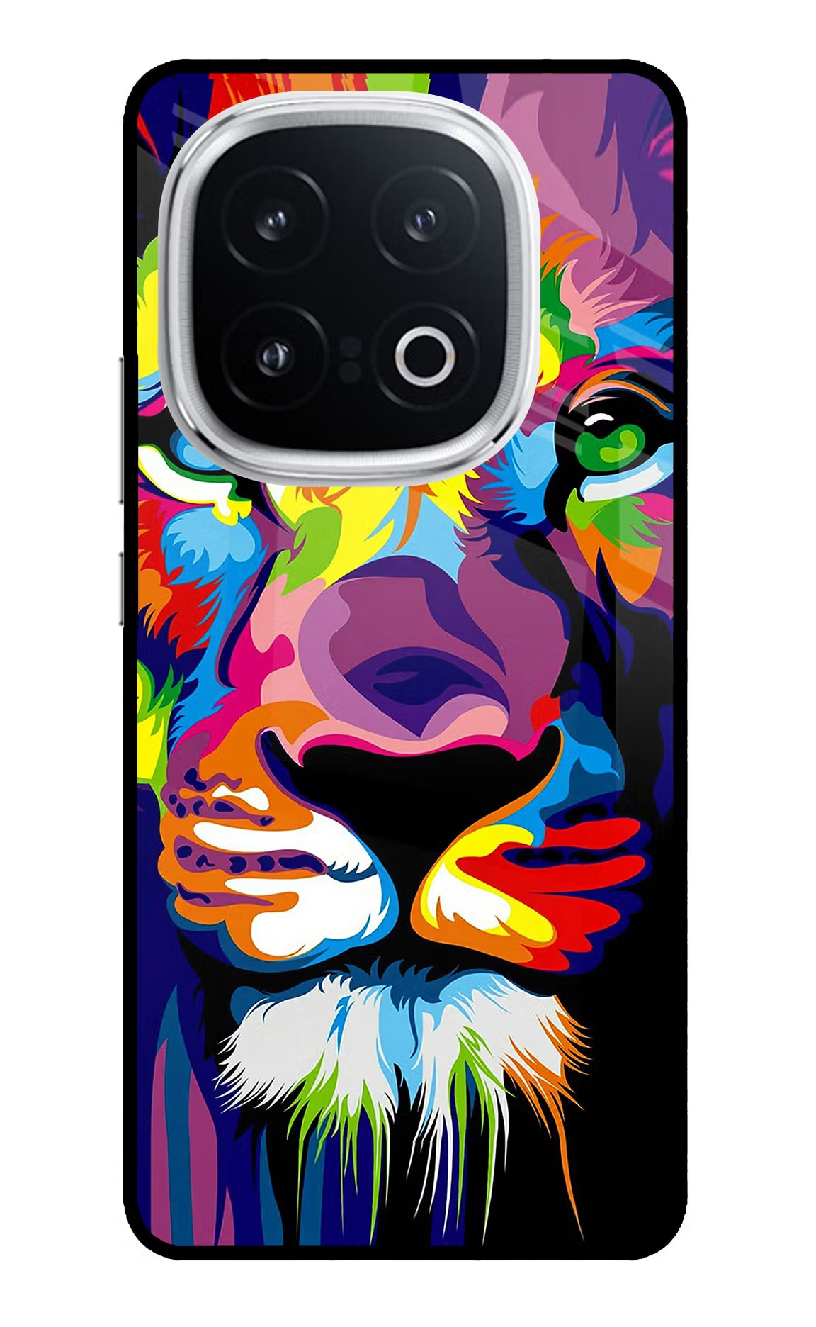 Lion iQOO 13 5G Back Cover - Lion iQOO 13 5G Glass Case Back Cover by Casekaro Lion iQOO 13 5G Glass Case Back Cover by Casekaro