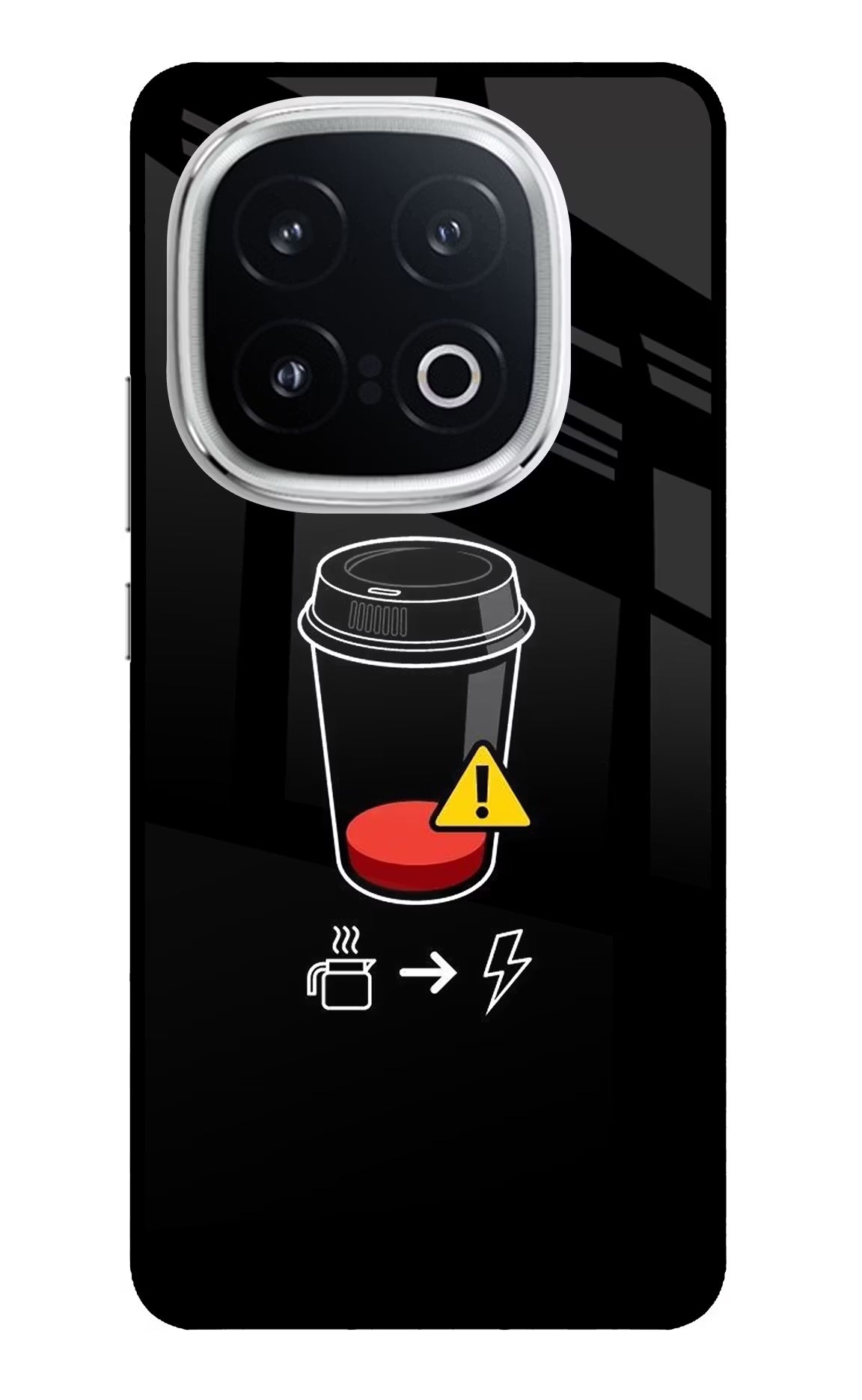 Coffee iQOO 13 5G Glass Case - Coffee iQOO 13 5G Glass Case Coffee iQOO 13 5G Glass Case