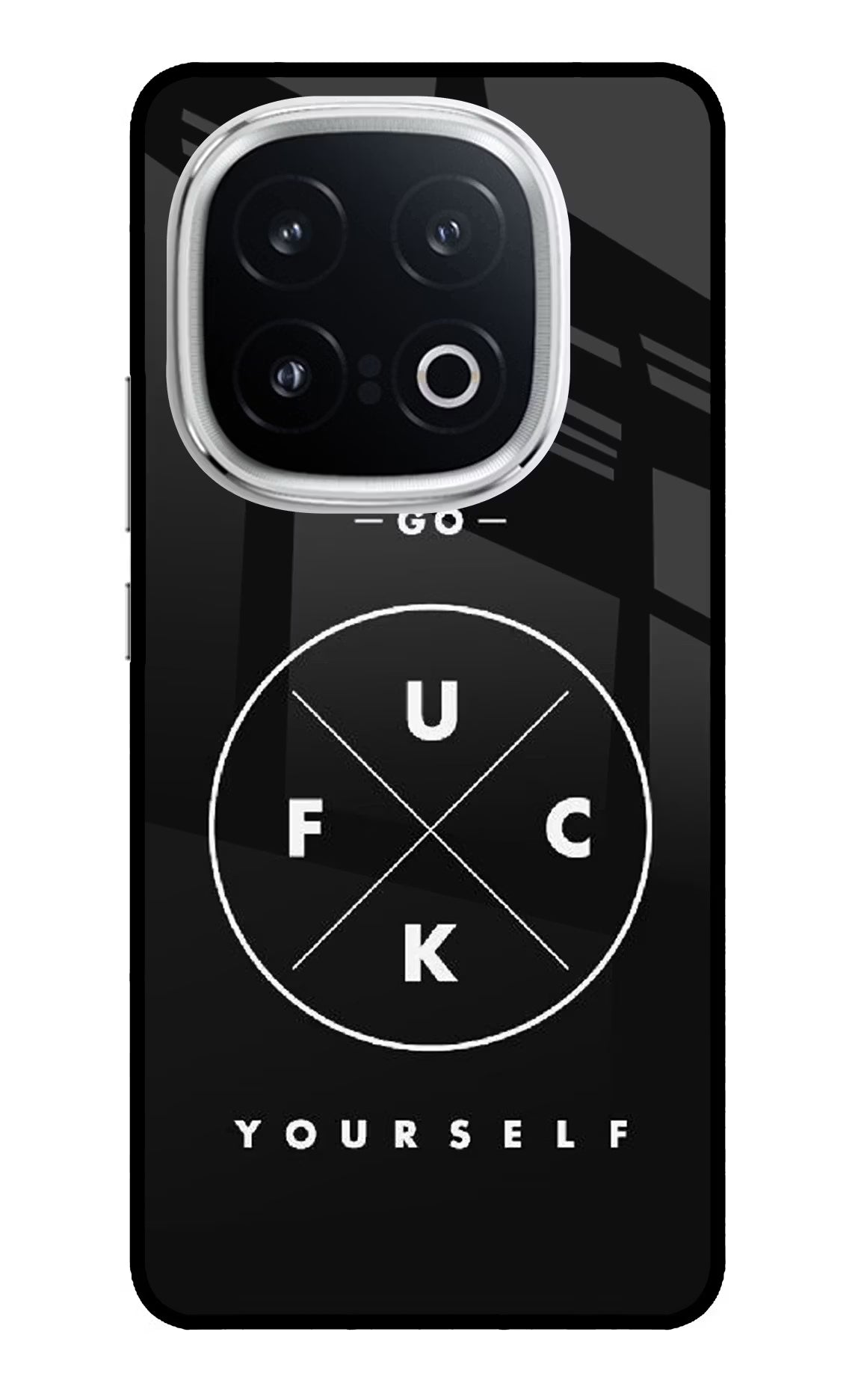 Go Fuck Yourself iQOO 13 5G Back Cover - Go Fuck Yourself iQOO 13 5G Glass Case Back Cover by Casekaro Go Fuck Yourself iQOO 13 5G Glass Case Back Cover by Casekaro