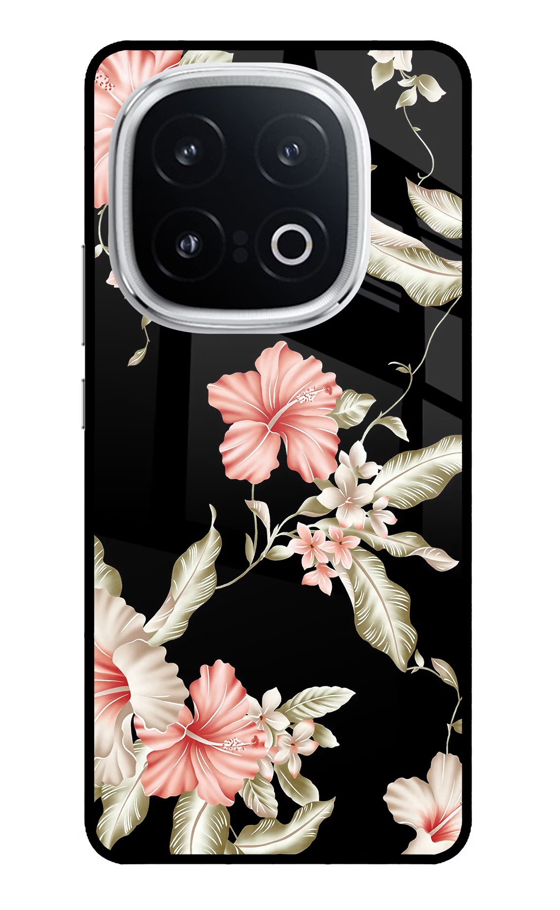Flowers iQOO 13 5G Back Cover - Flowers iQOO 13 5G Glass Case Back Cover by Casekaro Flowers iQOO 13 5G Glass Case Back Cover by Casekaro