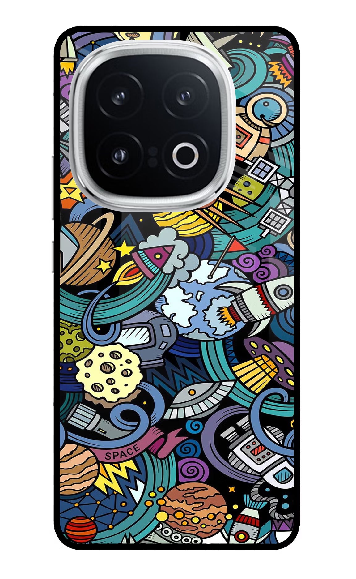 Space Abstract iQOO 13 5G Back Cover - Space Abstract iQOO 13 5G Glass Case Back Cover by Casekaro Space Abstract iQOO 13 5G Glass Case Back Cover by Casekaro