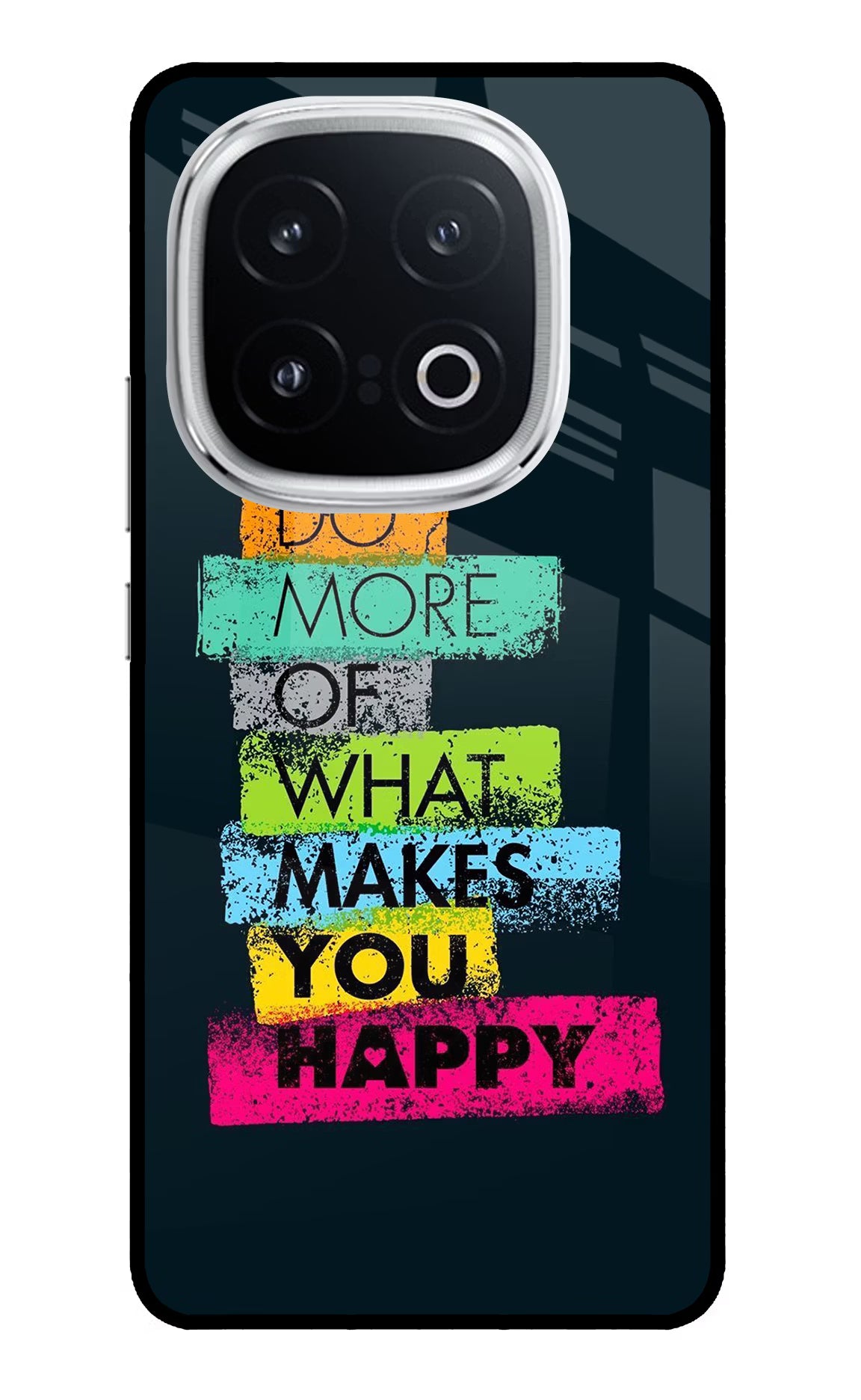 Do More Of What Makes You Happy iQOO 13 5G Back Cover - Do More Of What Makes You Happy iQOO 13 5G Glass Case Back Cover by Casekaro Do More Of What Makes You Happy iQOO 13 5G Glass Case Back Cover by Casekaro