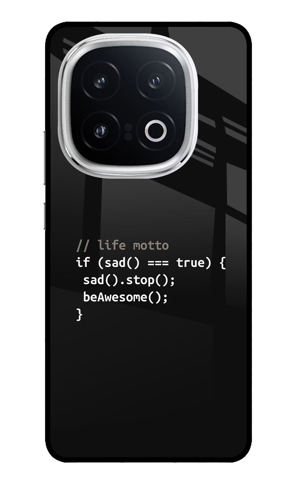 Life Motto Code iQOO 13 5G Back Cover - Life Motto Code iQOO 13 5G Glass Case Back Cover by Casekaro Life Motto Code iQOO 13 5G Glass Case Back Cover by Casekaro