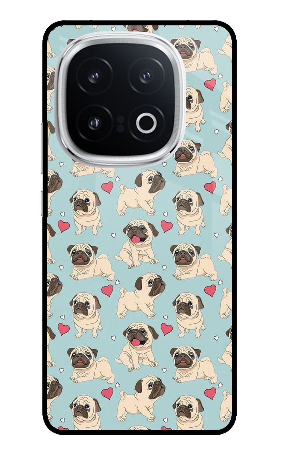 Pug Dog iQOO 13 5G Back Cover - Pug Dog iQOO 13 5G Glass Case Back Cover by Casekaro Pug Dog iQOO 13 5G Glass Case Back Cover by Casekaro