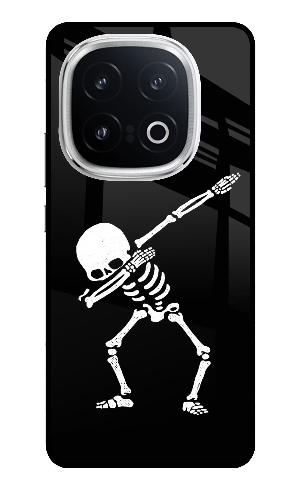 Dabbing Skeleton Art iQOO 13 5G Back Cover - Dabbing Skeleton Art iQOO 13 5G Glass Case Back Cover by Casekaro Dabbing Skeleton Art iQOO 13 5G Glass Case Back Cover by Casekaro