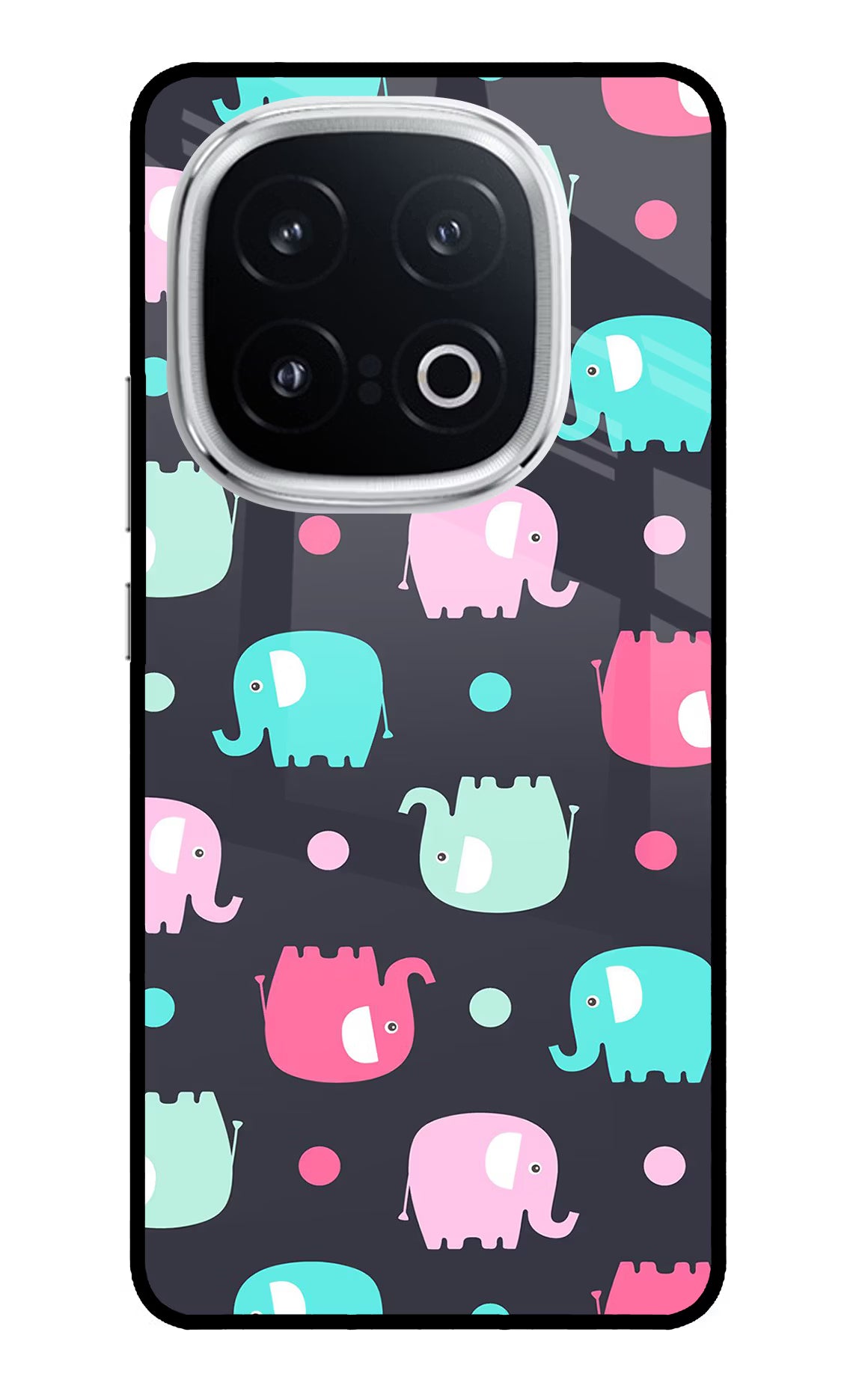 Elephants iQOO 13 5G Glass Case - Elephants iQOO 13 5G Glass Case Elephants iQOO 13 5G Glass Case