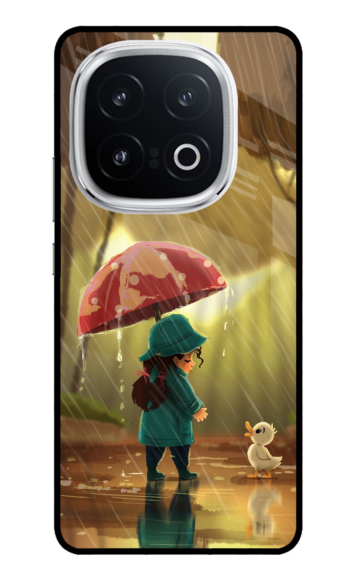 Rainy Day iQOO 13 5G Back Cover - Rainy Day iQOO 13 5G Glass Case Back Cover by Casekaro Rainy Day iQOO 13 5G Glass Case Back Cover by Casekaro