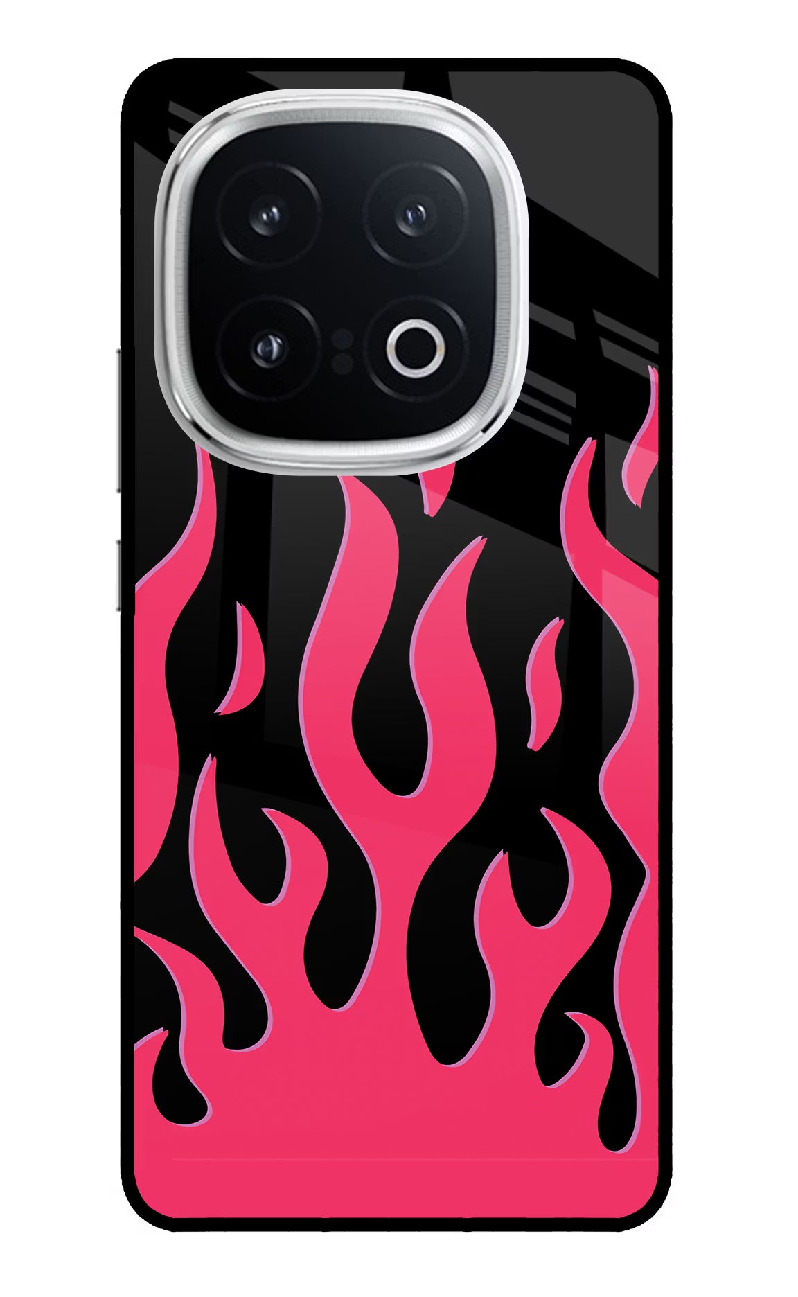 Fire Flames iQOO 13 5G Back Cover - Fire Flames iQOO 13 5G Glass Case Back Cover by Casekaro Fire Flames iQOO 13 5G Glass Case Back Cover by Casekaro