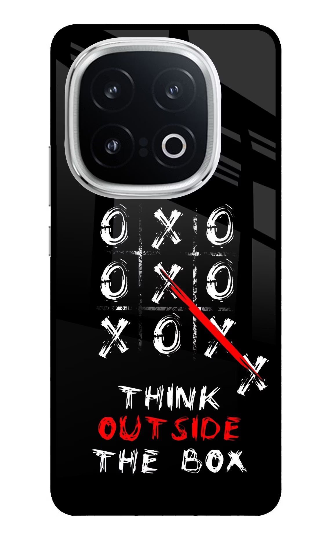Think out of the BOX iQOO 13 5G Back Cover - Think out of the BOX iQOO 13 5G Glass Case Back Cover by Casekaro Think out of the BOX iQOO 13 5G Glass Case Back Cover by Casekaro