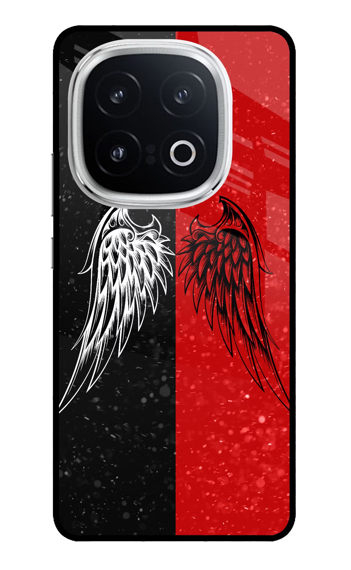 Wings iQOO 13 5G Back Cover - Wings iQOO 13 5G Glass Case Back Cover by Casekaro Wings iQOO 13 5G Glass Case Back Cover by Casekaro