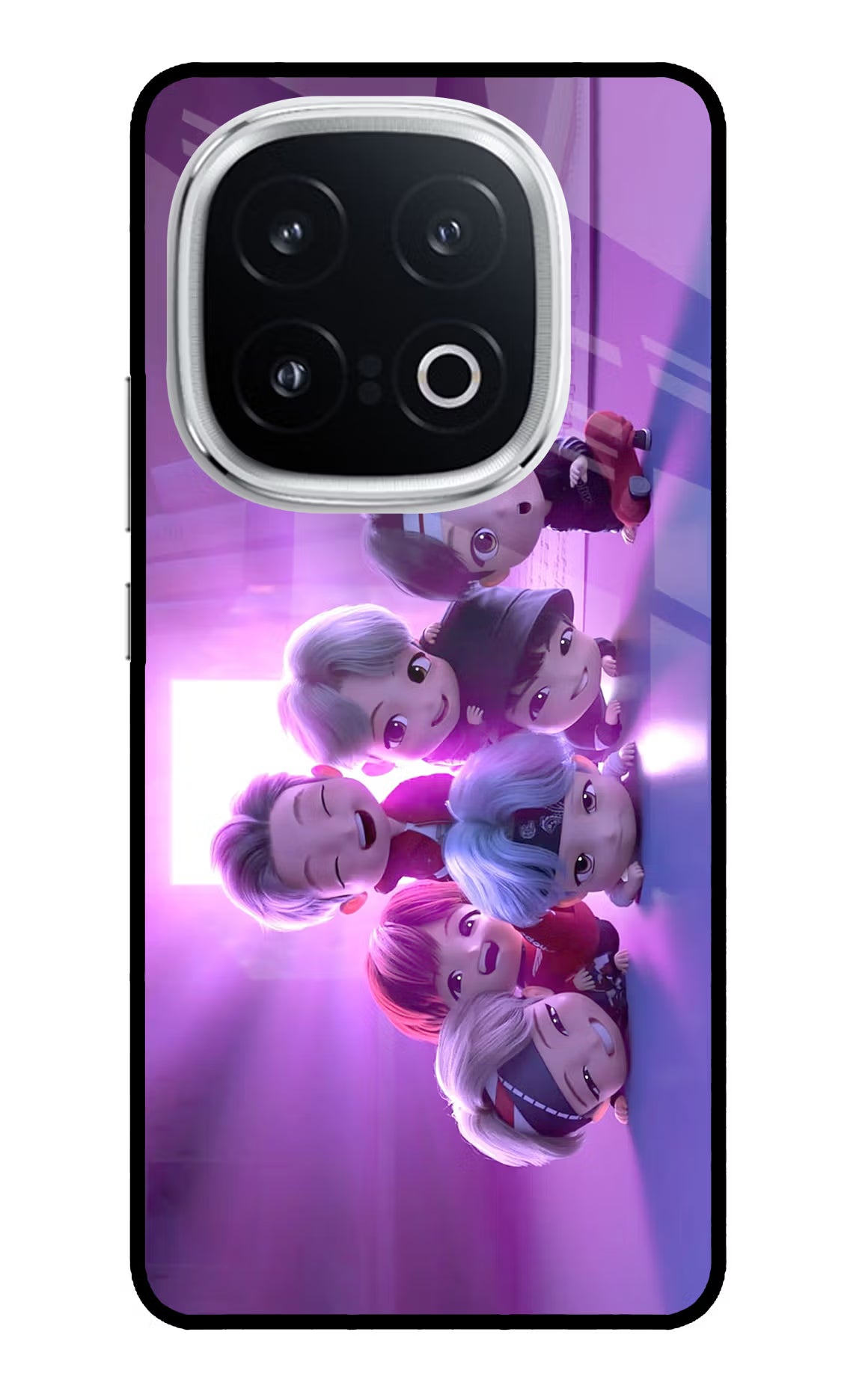 BTS Chibi iQOO 13 5G Glass Case - BTS Chibi iQOO 13 5G Glass Case BTS Chibi iQOO 13 5G Glass Case